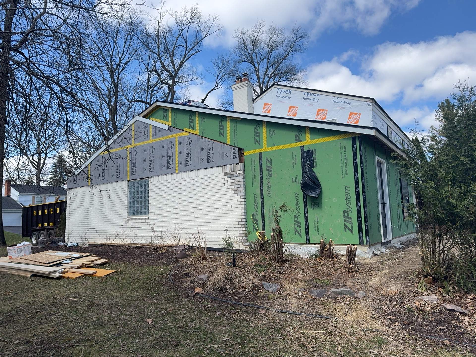 Siding Replacement using Hardie Plank S8 1/4"  Arctic White by 180 Contractors