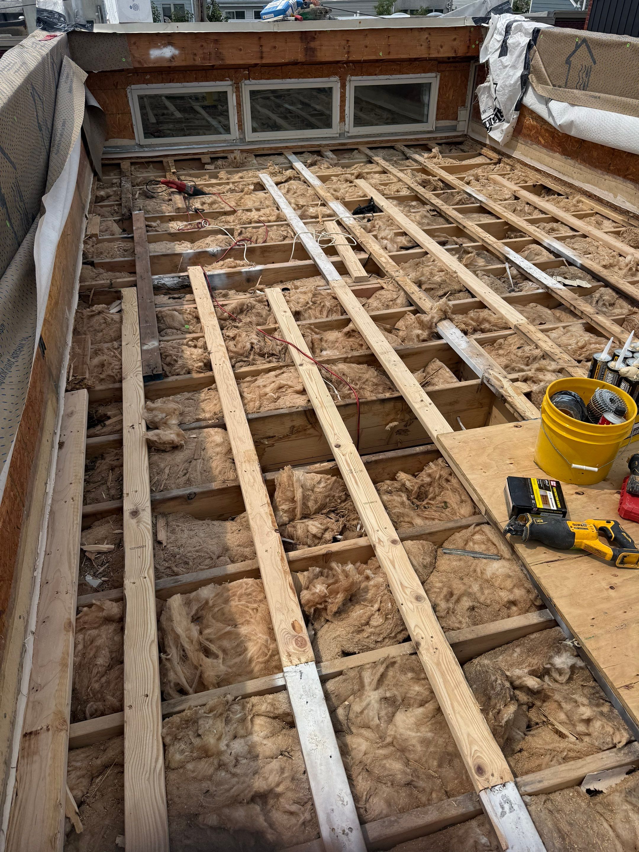 Fiberglass roof deck replacement Project by Philadelphia Quality Roofing by Philadelphia Quality Roofing