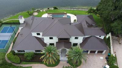 Standing seam metal roof on Lake Conway FL