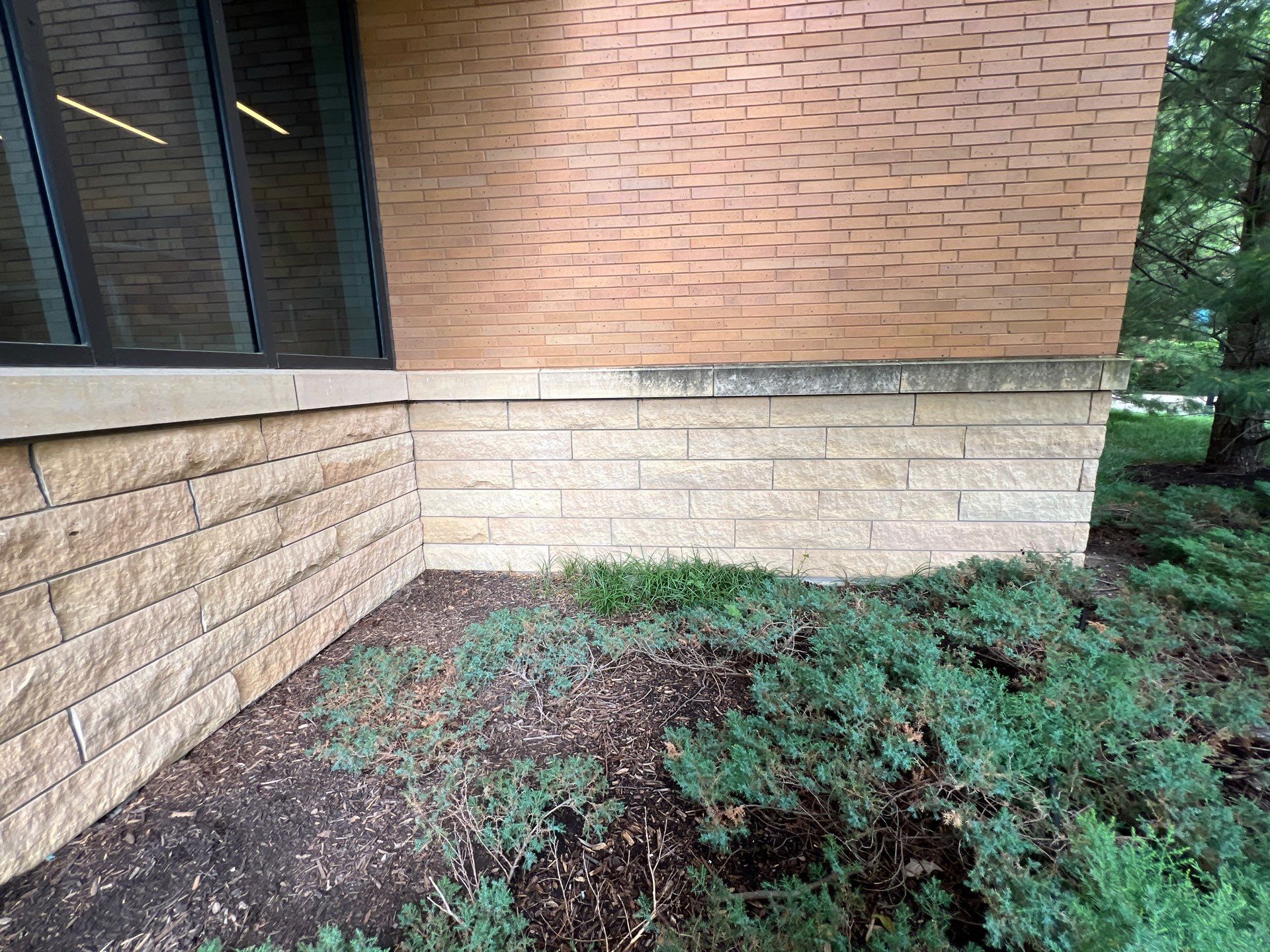 natural stone using Algaecide, soft wash soap by Northern Power Washing LLC.