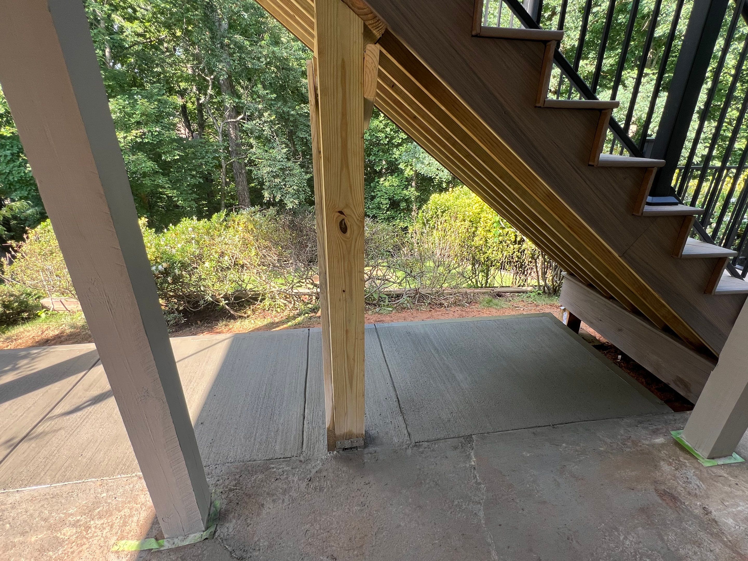 Elevated Composite Deck and Concrete Landing Installation in Kennesaw by Swift Home Renovations