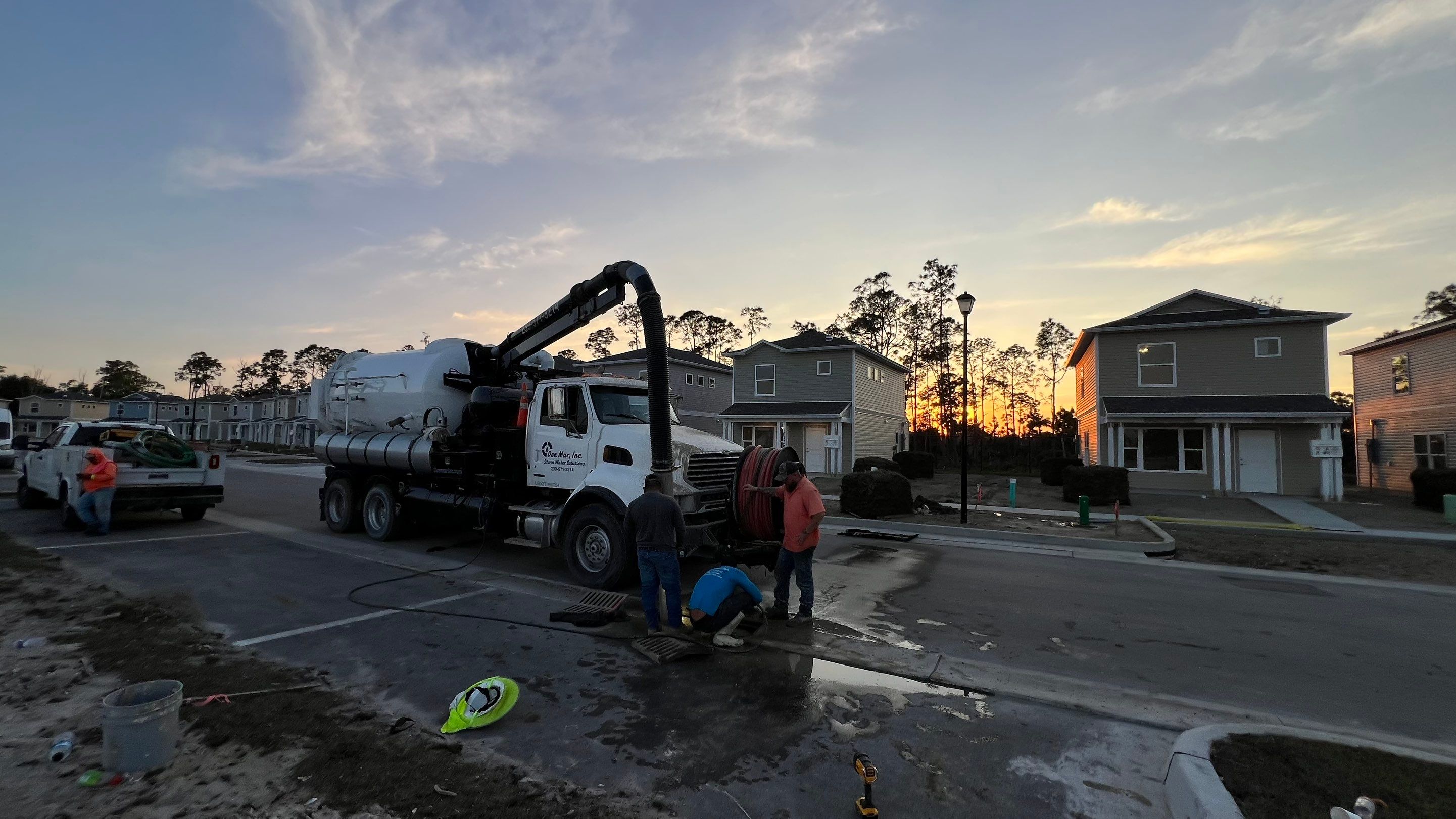 New Community Stormwater System Catch Basin Cleaning by Don Mar, Inc. Storm Water Solutions