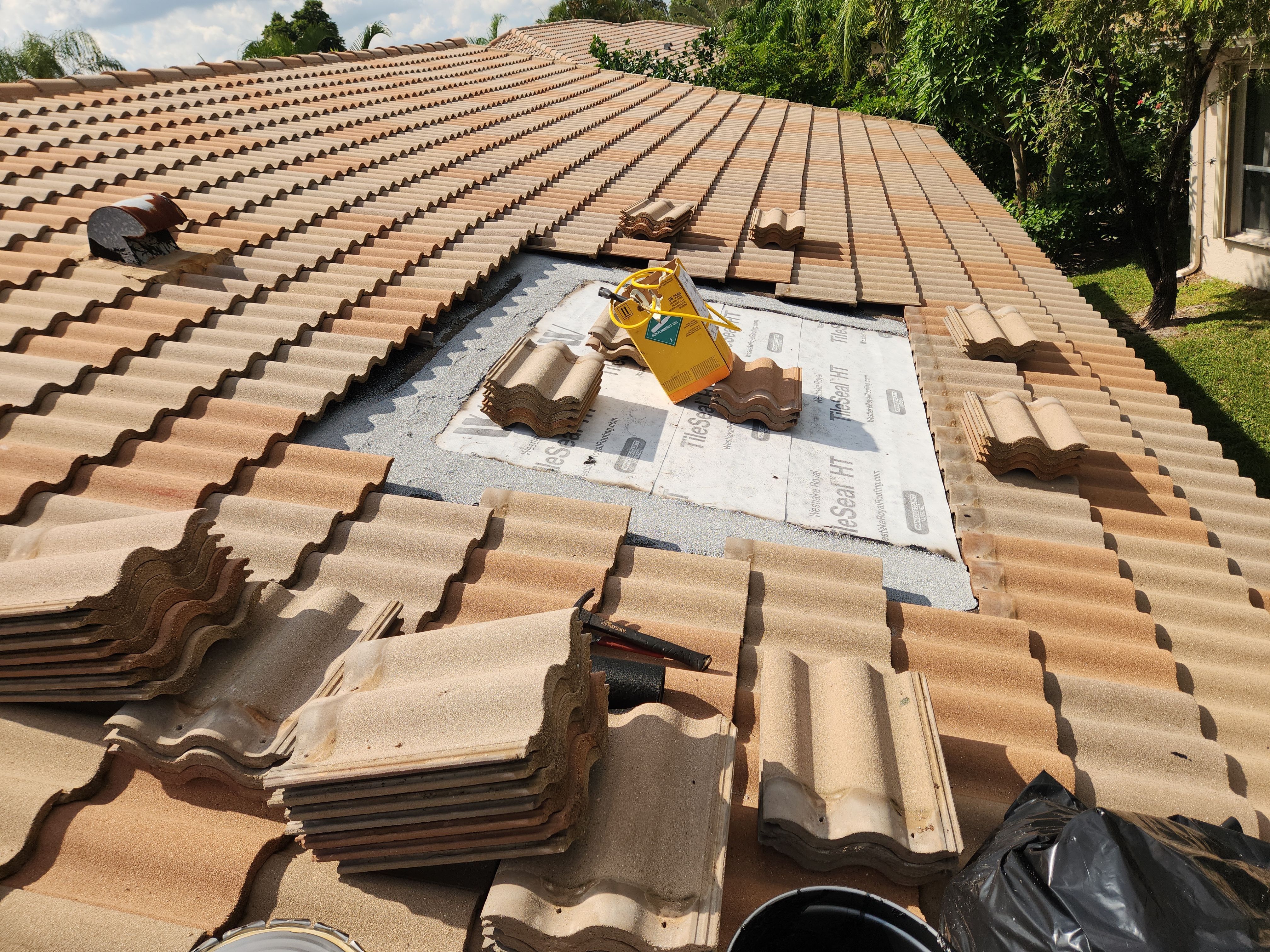 Concrete Tile Roof Repair for Water Intrusion in West Palm Beach by Aastro Roofing