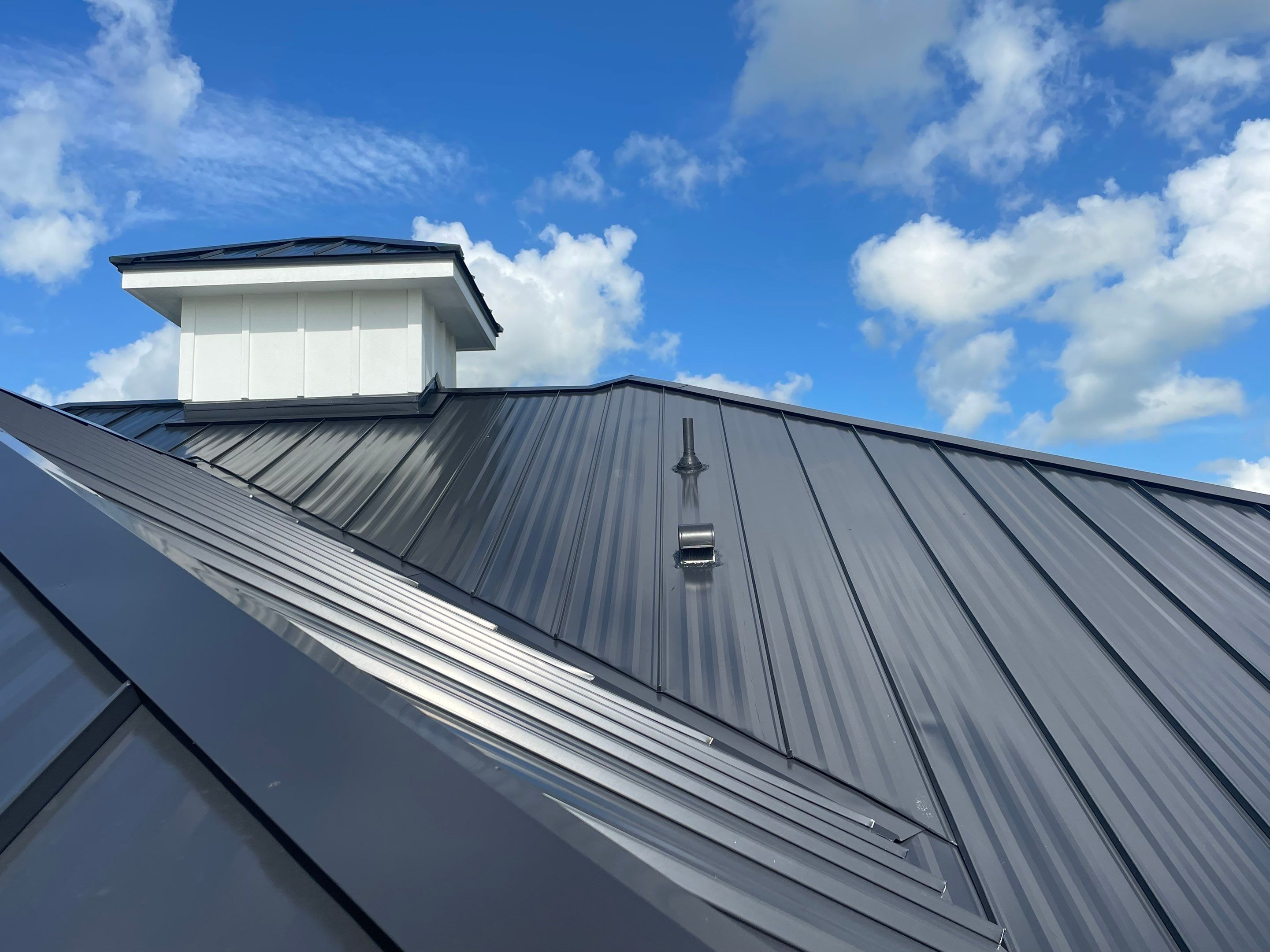 24ga 1" Nail-Strip Matte Black by Total Roofing System The Metal Roof Experts