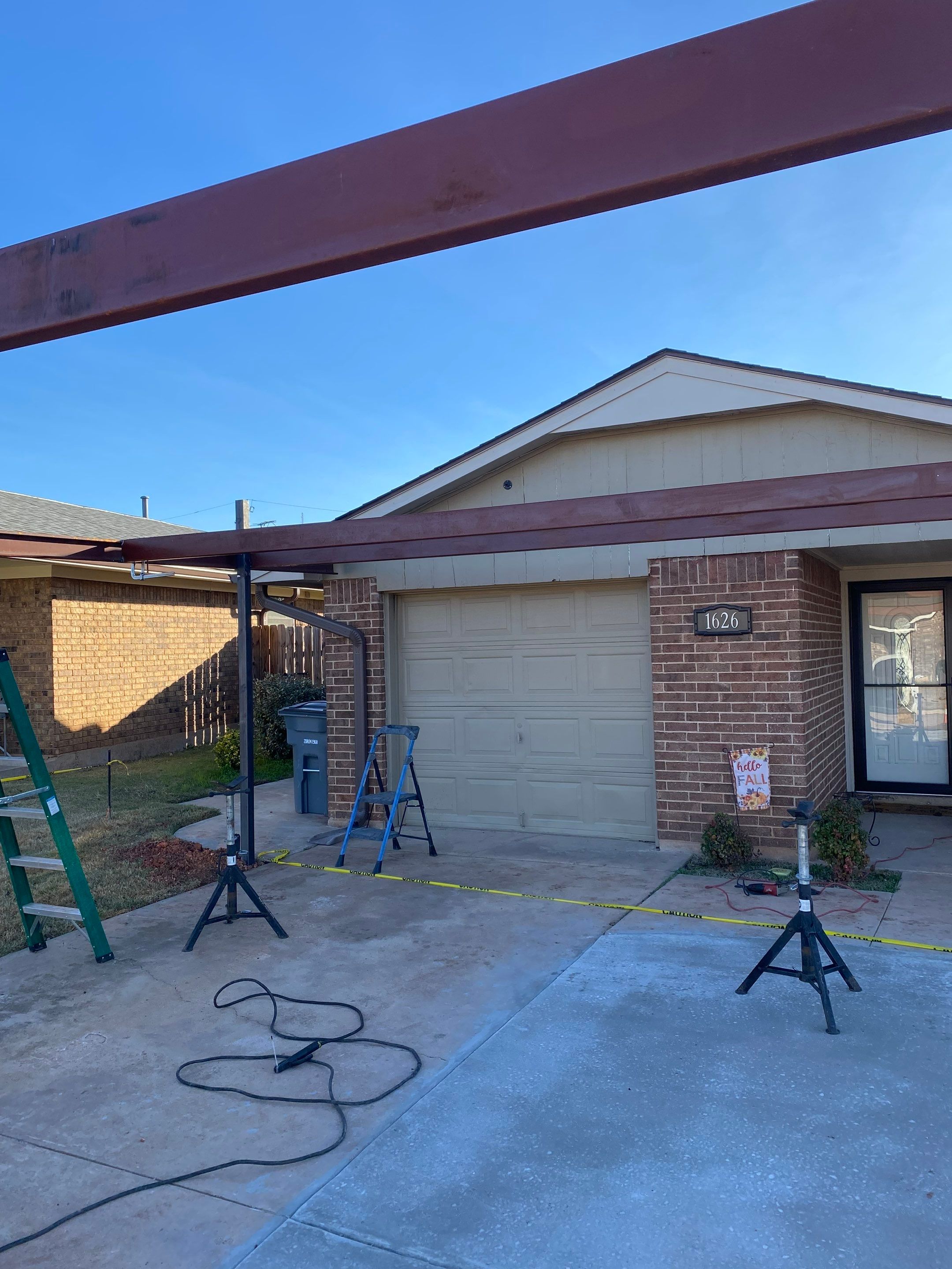 Concrete work and Carport Install by Clays Services Inc