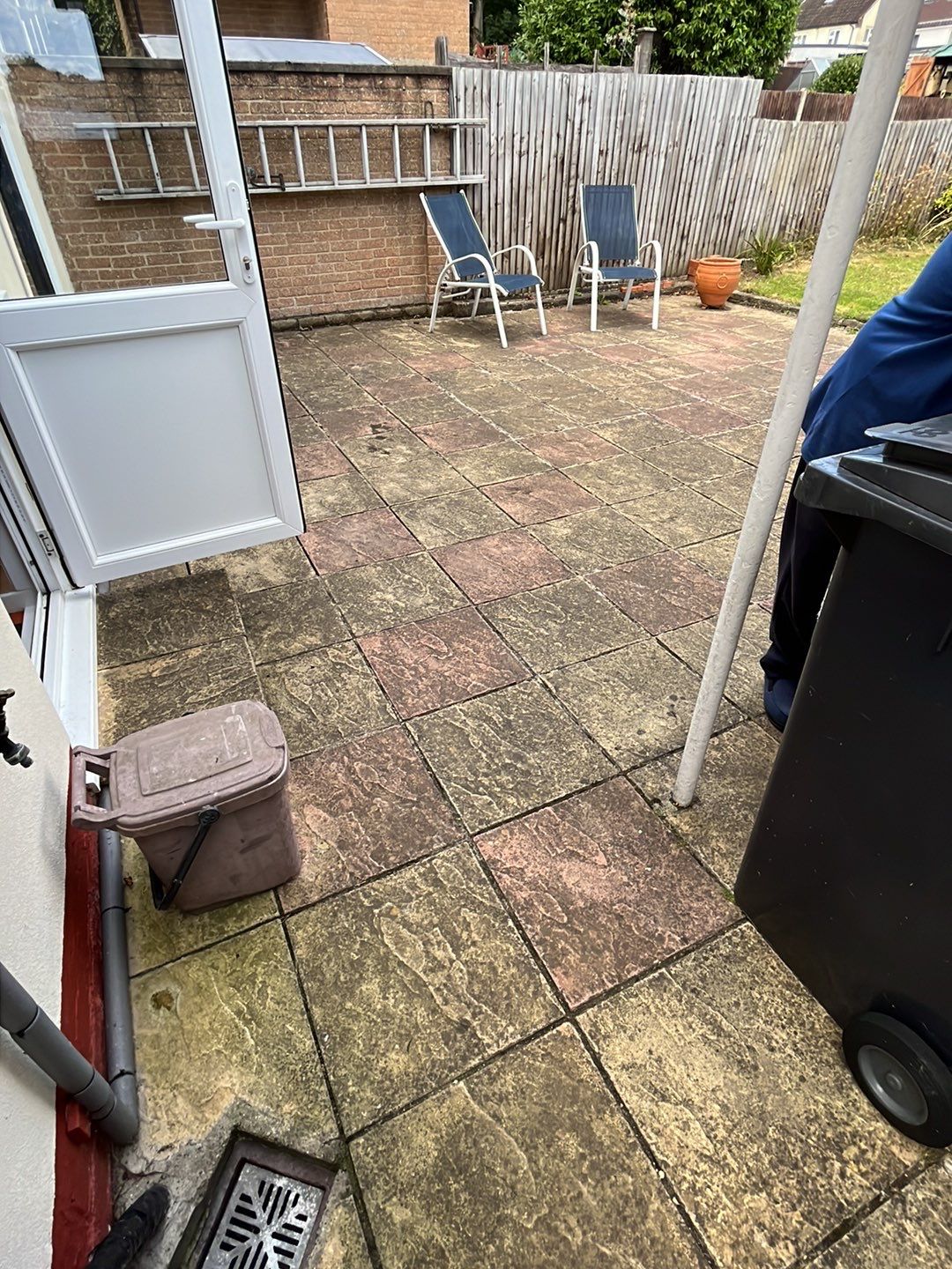 Patio Clean using Mosmatic Flat Surface Cleaner by Ges Exterior Cleaning ltd