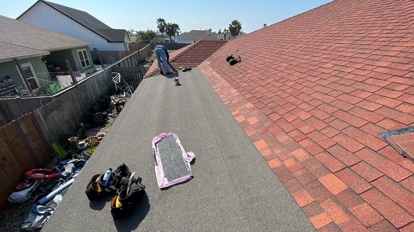 Residential Roofing Installation using Flat Roof System by Lighthouse Roofing