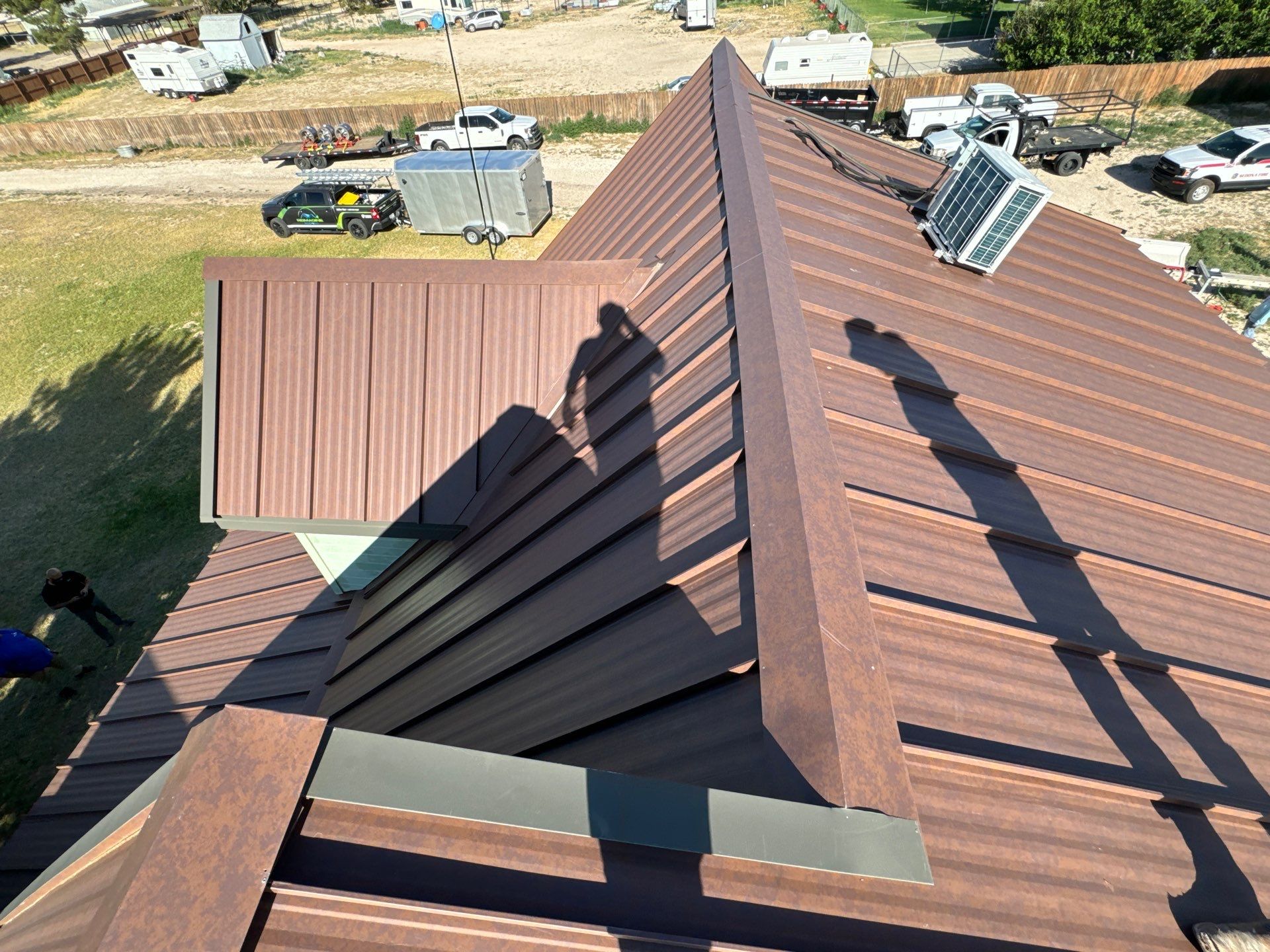 Weathered Rust Standing Seam by Reimagine Roofing