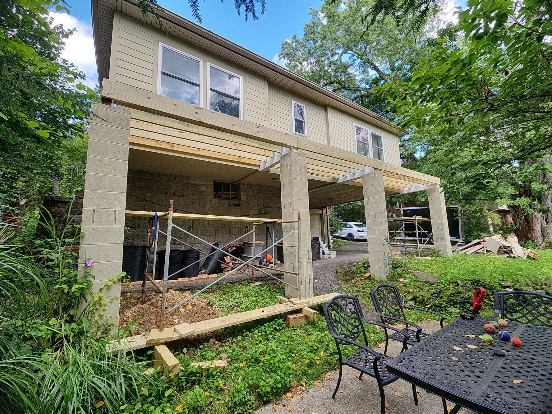 Timbertech Custom Deck Build and Sliding Door Replacement in Pittsburgh by Cousins Roofing Siding & Decks
