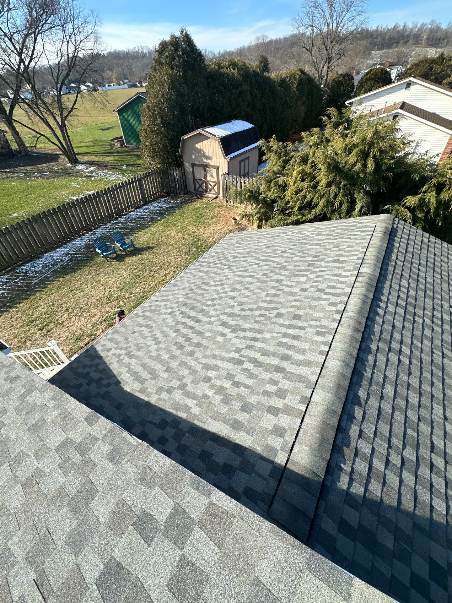 Residential Roofing Installation using GAF Timberline HDZ Charcoal by Rainstoppers Roofing