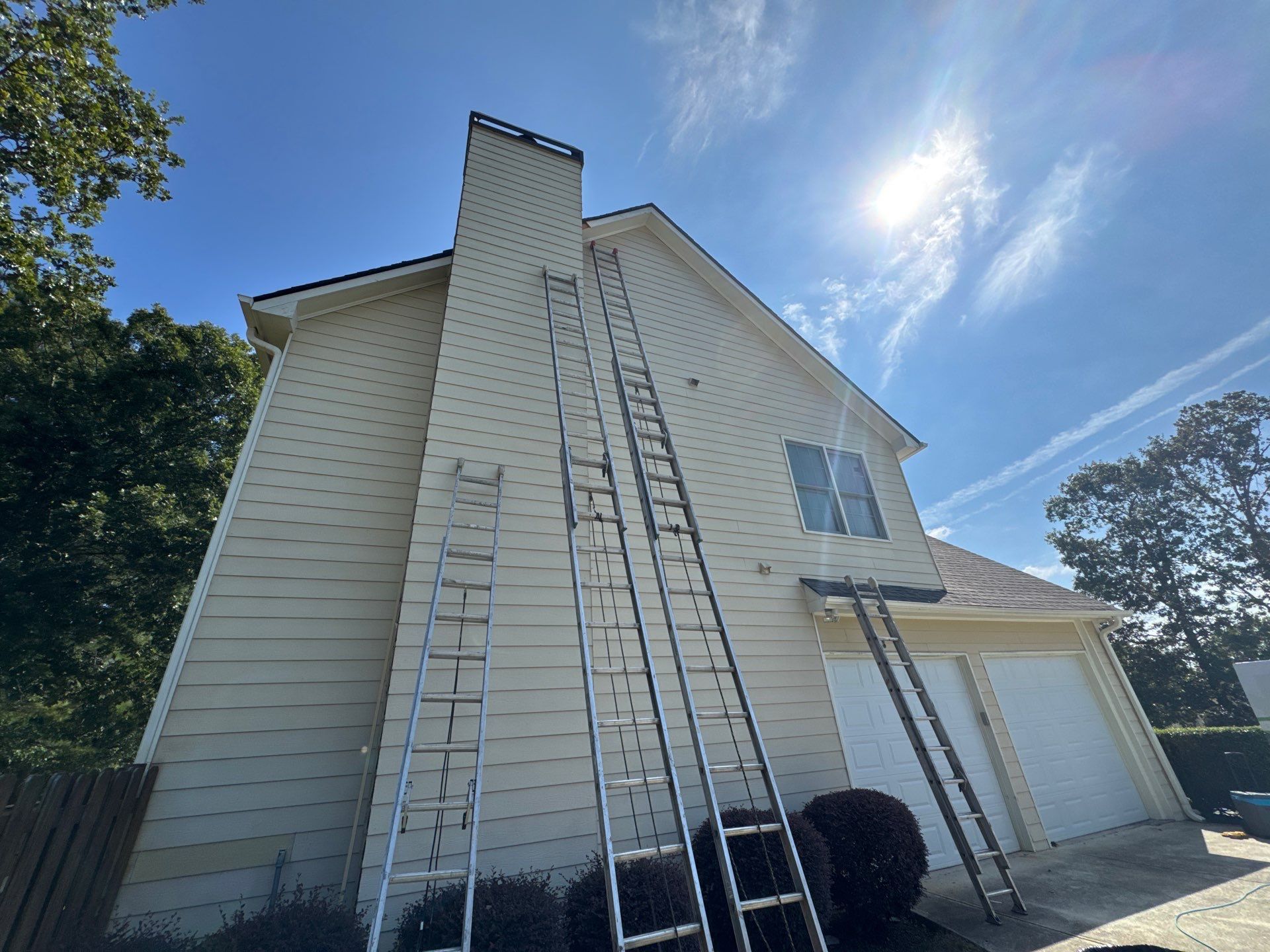 Complete Exterior House Painting and Deck Staining in Lawrenceville by Swift Home Renovations