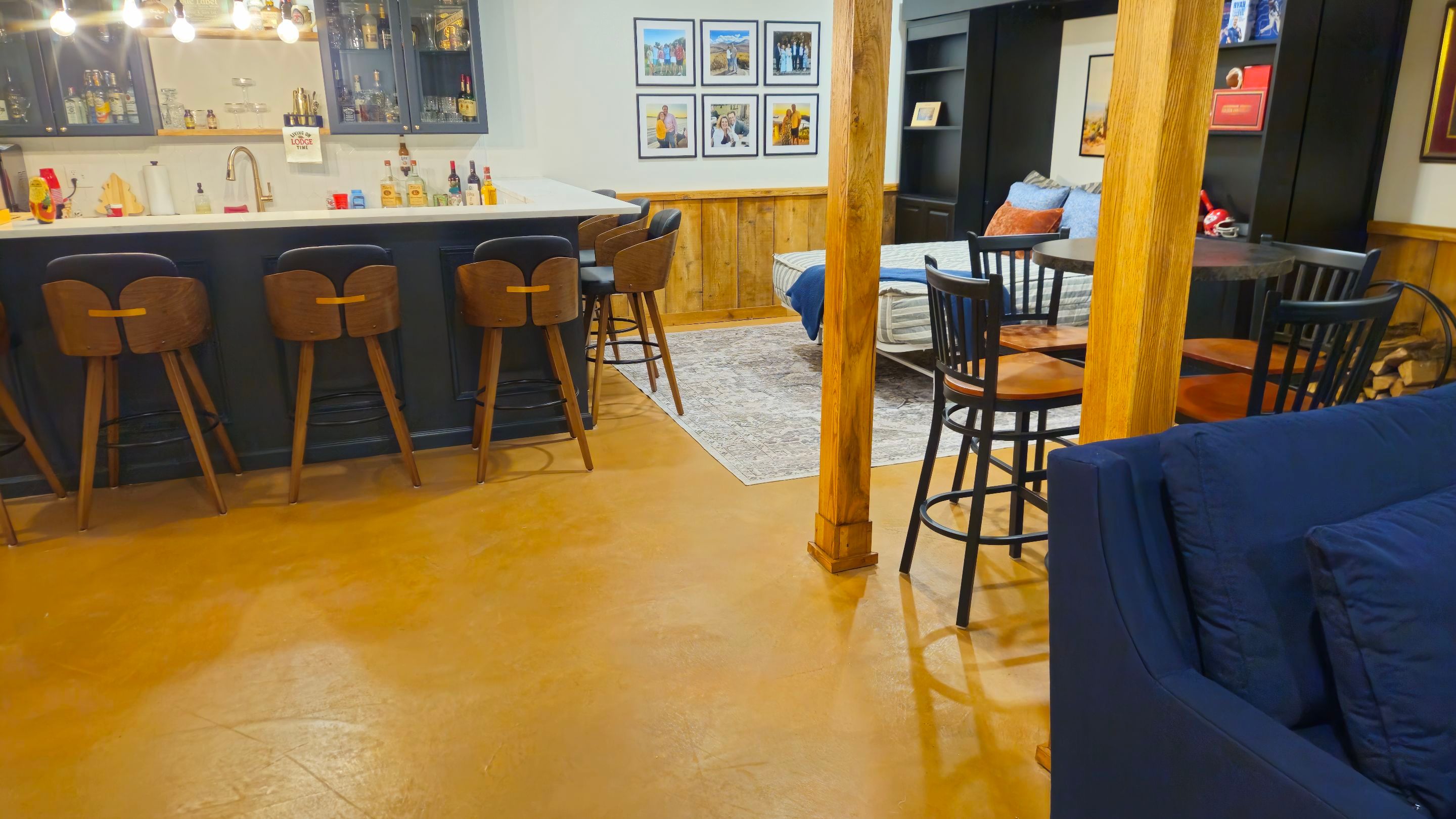Basement Floor Remodel with Haven Reno KC by Big Red Decorative Concrete, LLC