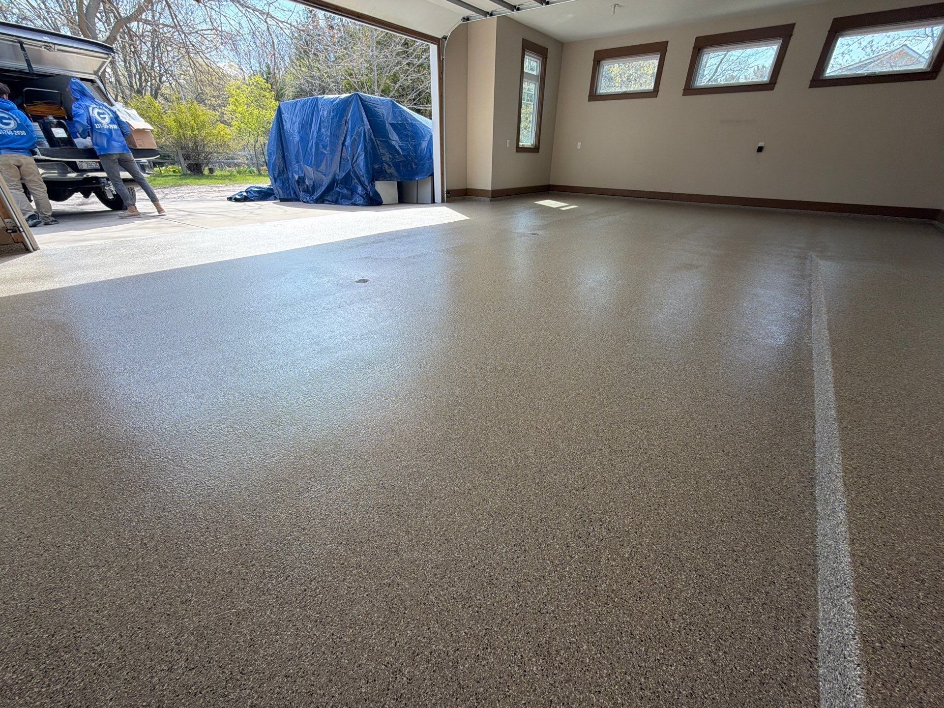 Garage Epoxy Flake Floor - Montague MI by Gordon Painting