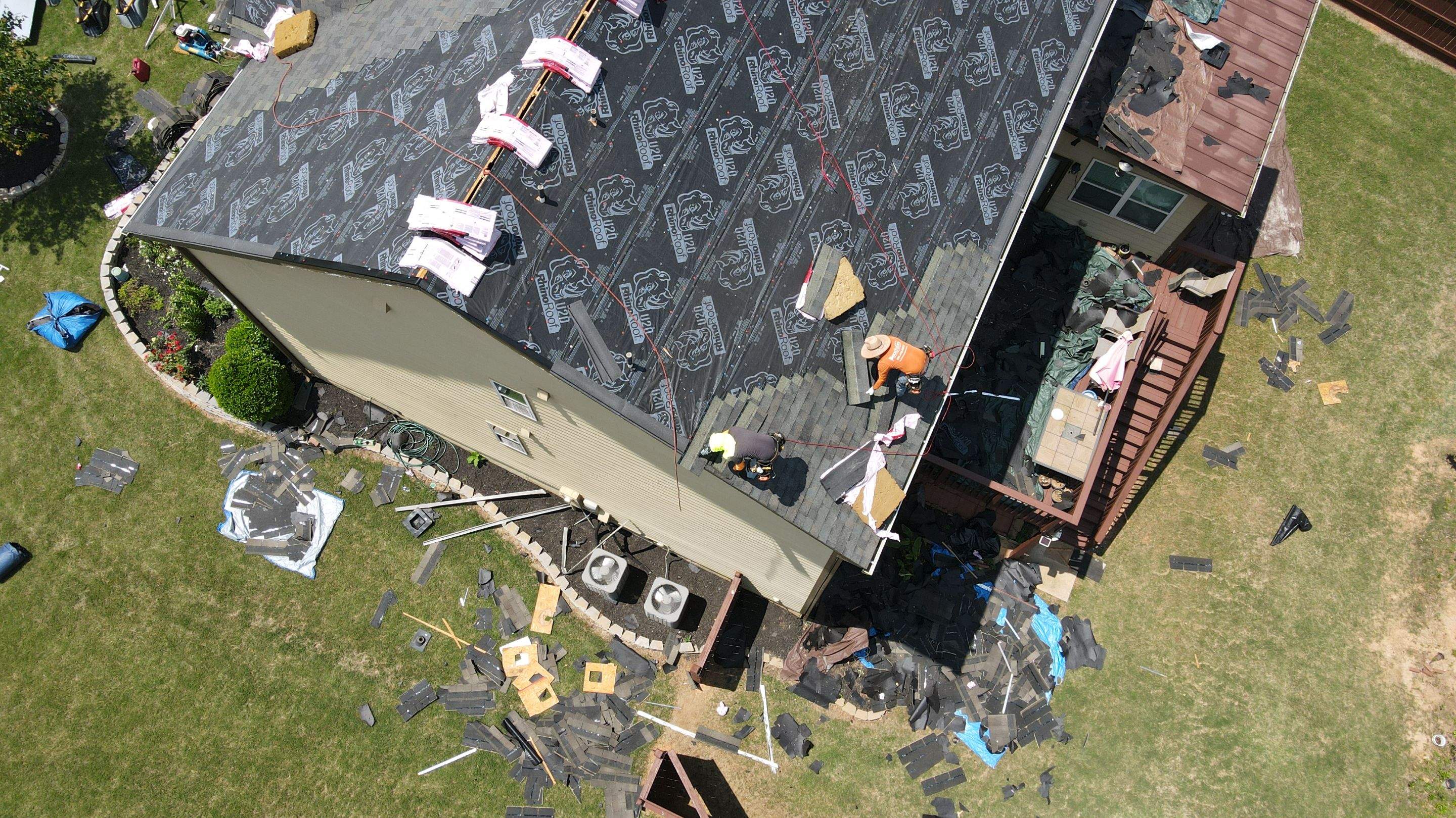 Residential Roofing Installation using Owens Corning TruDef Peppermill Gray by Inspector Roofing and Restoration