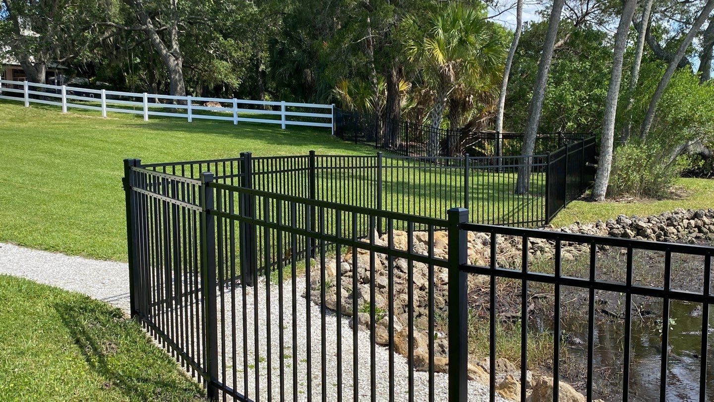 Bradenton, FL 4ft. Tall 3-Rail Ranch Rail and 4ft. Tall 3-Rail Black Aluminum Fence by Asap fence and gates, LLC