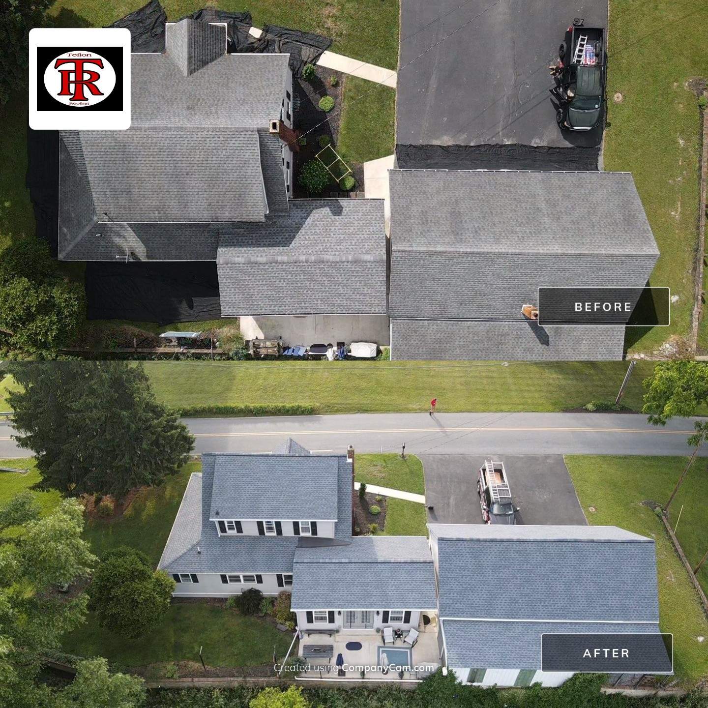 Biscayne Blue Architectural Shingle Install  by Teflon Roofing