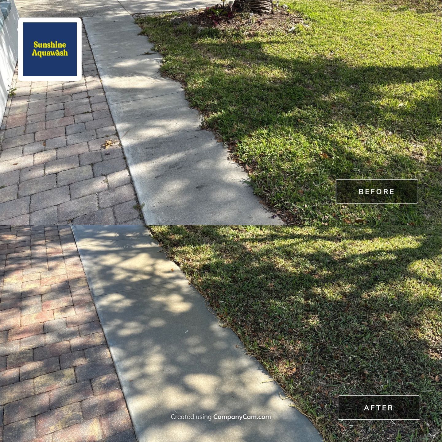 Concrete Driveway, Entryway & Street Curbing Cleaning | Foster’s Creek Community | Palmetto, FL by Sunshine AquaWash