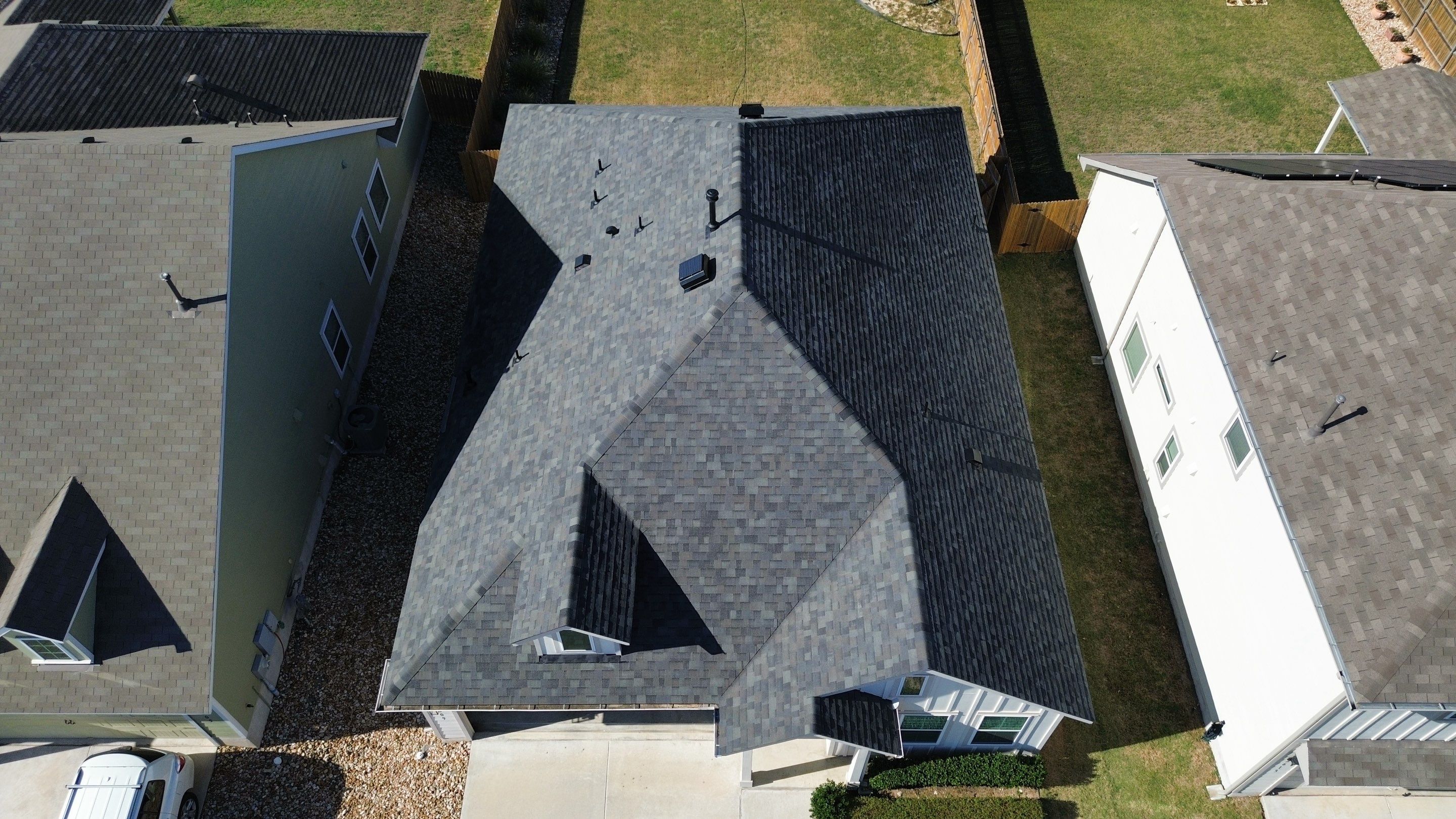 Malarkey Vista AR – Storm Grey Roof + Solar Attic Fan | Leander, TX Installation by Kstylez Roofing & Construction