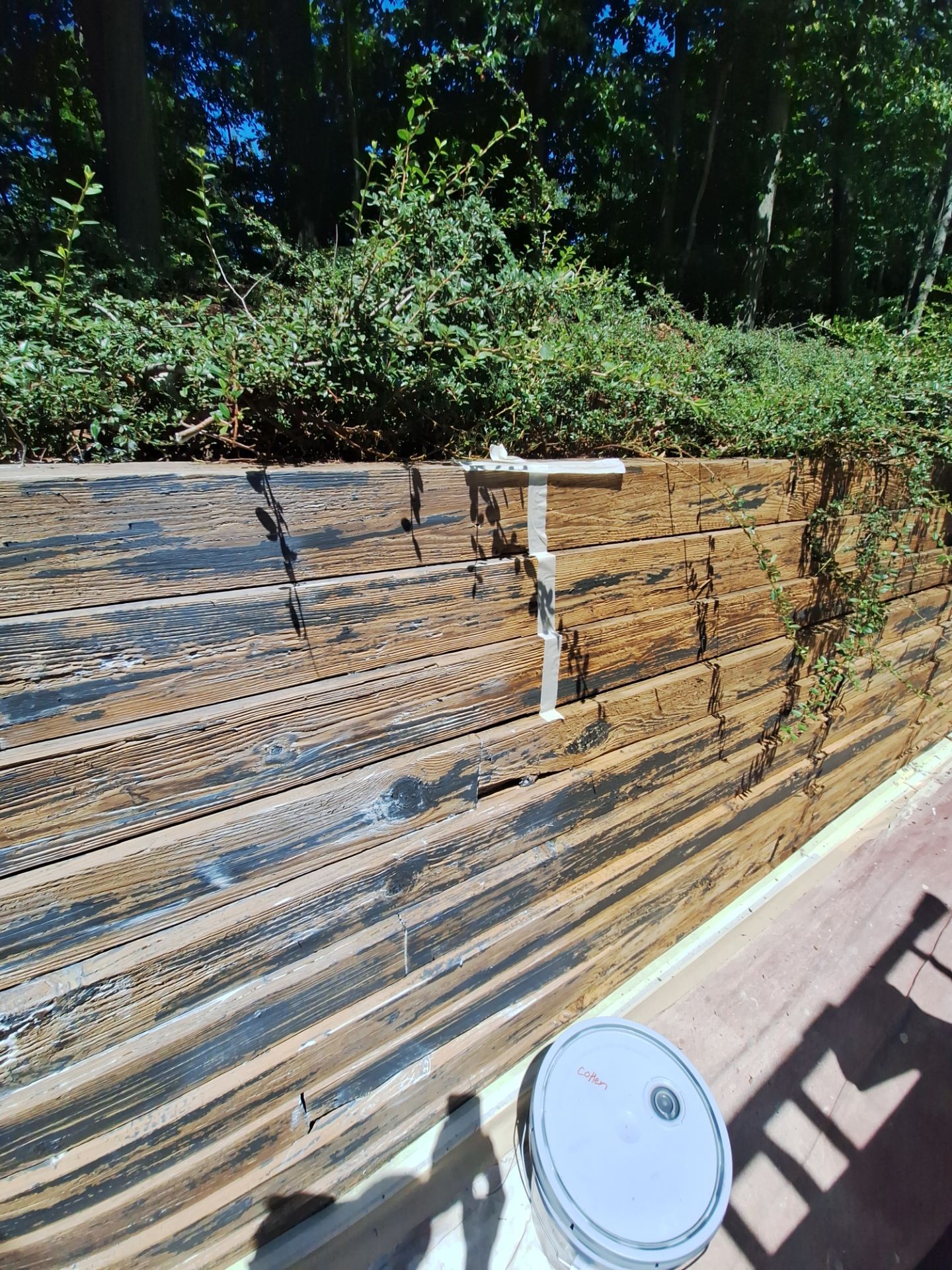Exterior Retaining Wall Painting | Grand Haven, Michigan by Gordon Painting