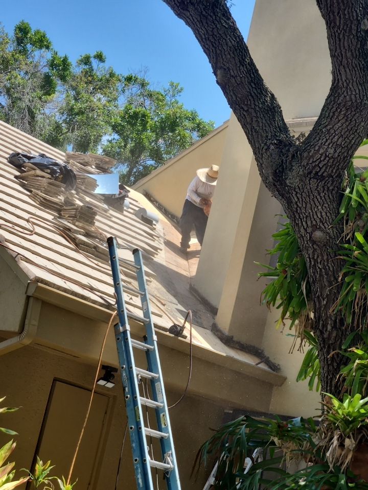 Concrete Tile Roof Repair and Decking Replacement in Boca Raton by Aastro Roofing