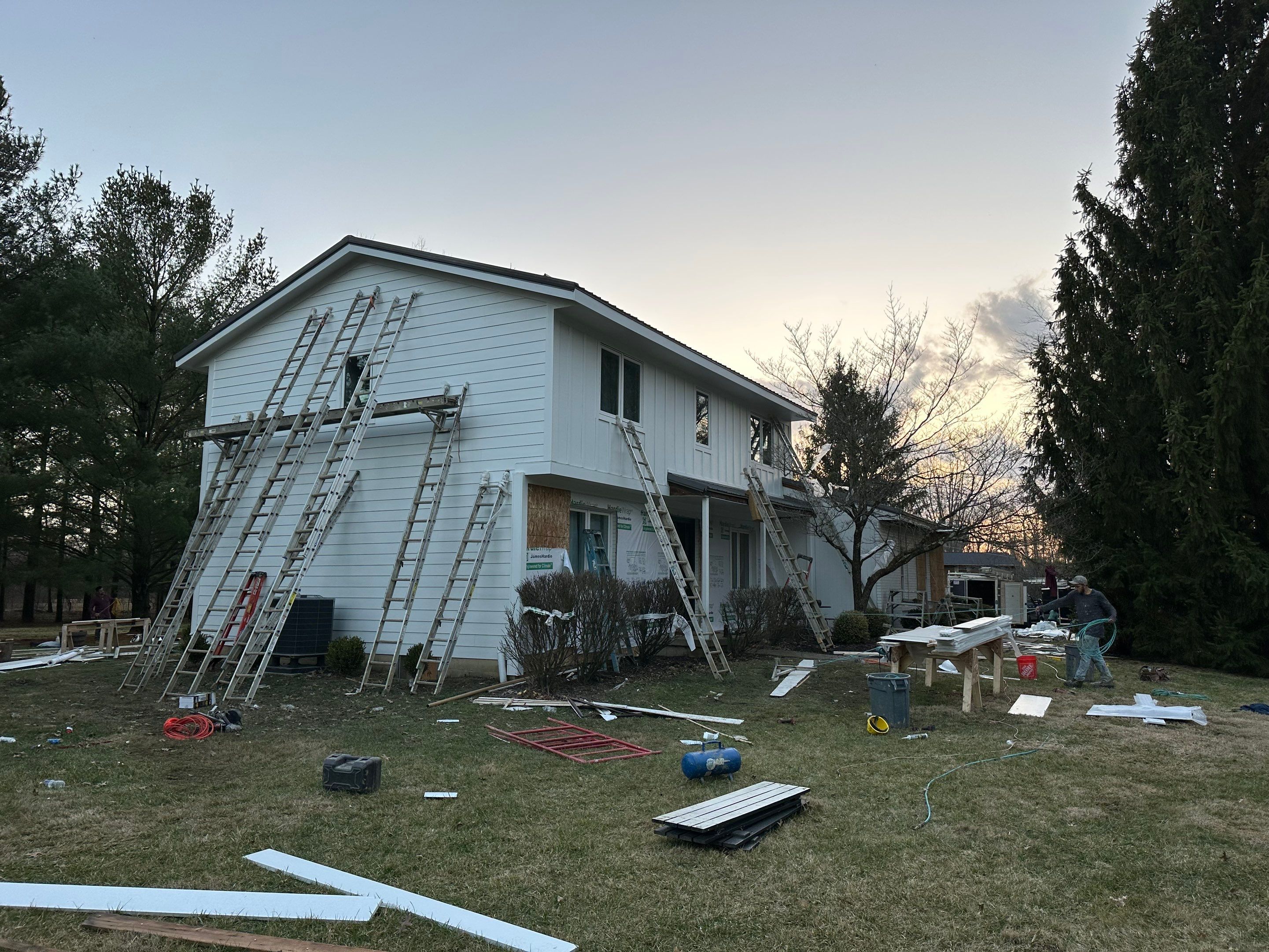 James Hardie Siding installation in New Albany by Best Exteriors Inc