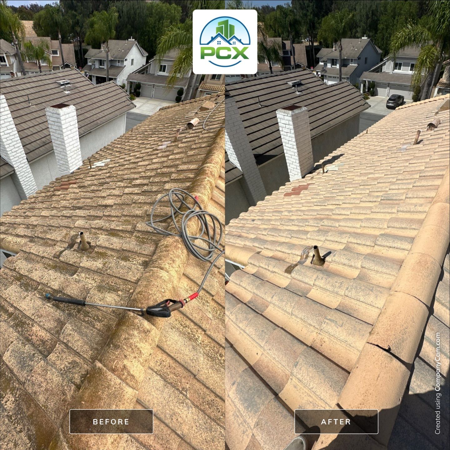 Roof Wash using Pressure Washer in Mission Viejo by Property Cleaning Experts, LLC
