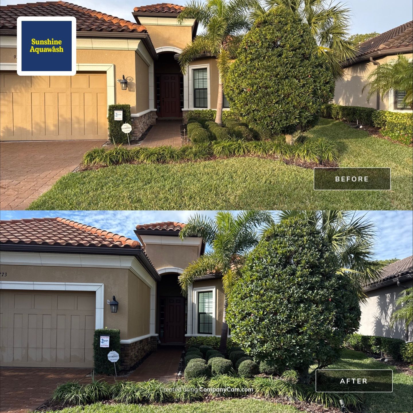 Tile Roof Cleaning (No Walking on Roof) – Artisan Lakes, Palmetto, FL by Sunshine AquaWash