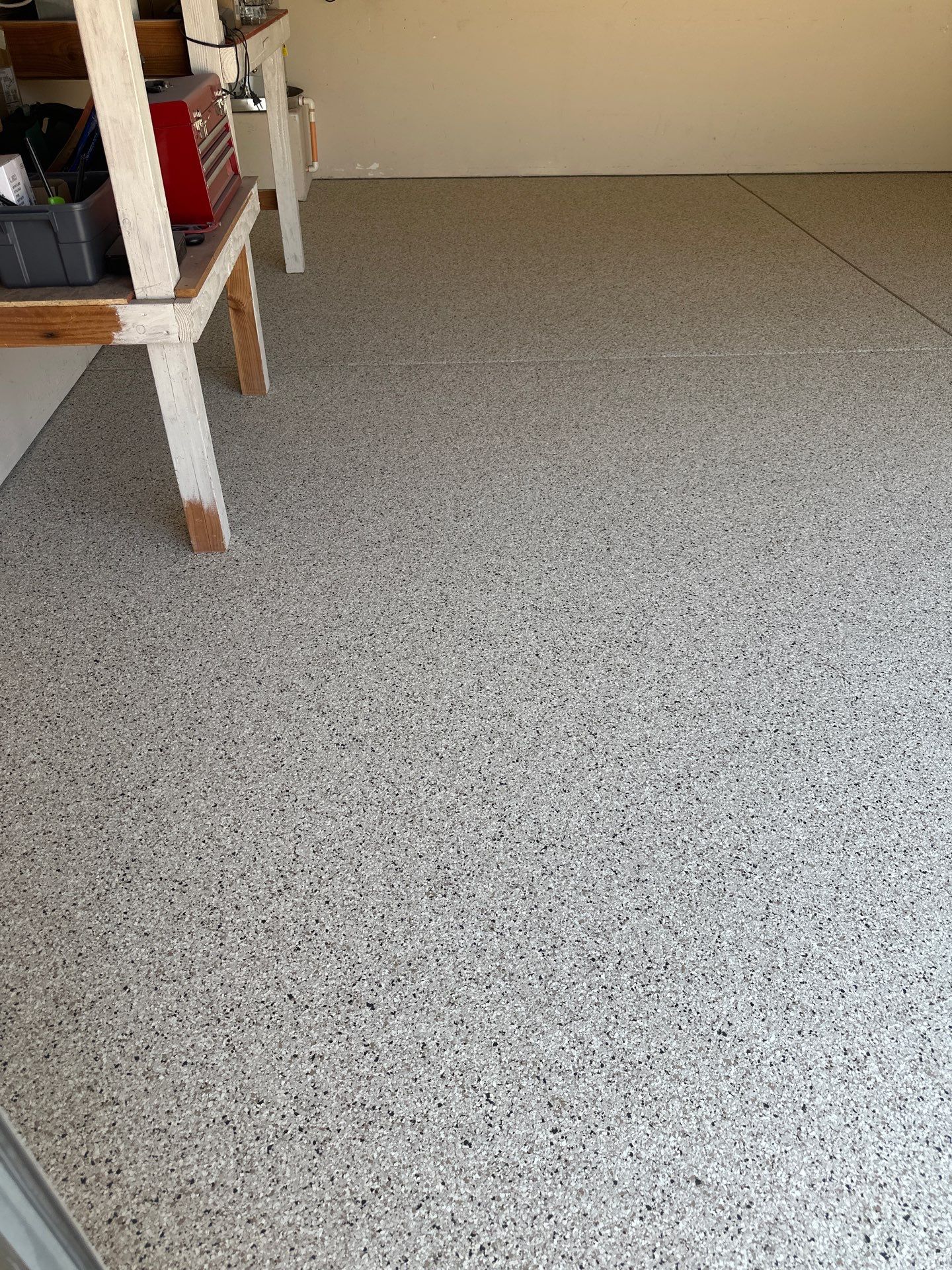 Garage Floor Concrete Coating with Simiron Flake in Nipomo by MGP Coatings
