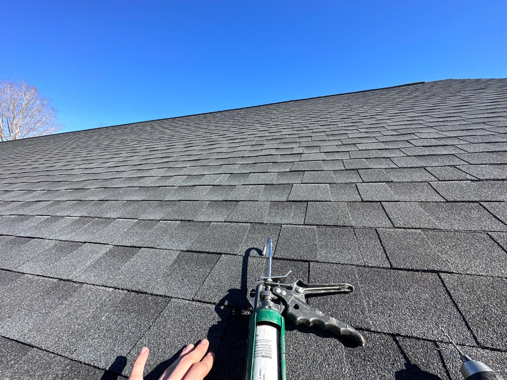 Residential Roofing Installation using GAF Timberline HDZ Charcoal by Nitro Roofing and Construction