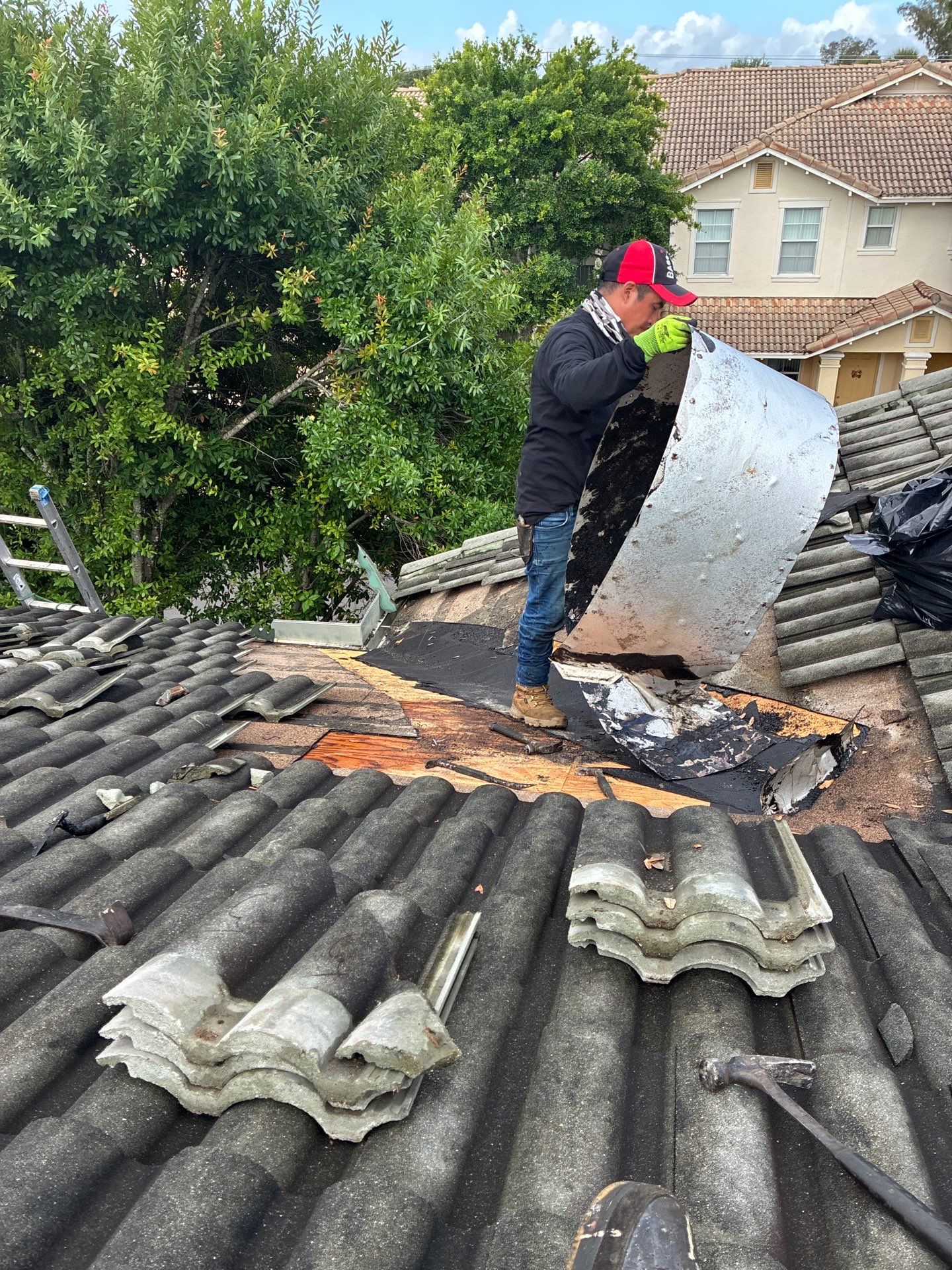 Concrete Tile Roof Leak Repair and Decking Replacement in Boca Raton by Aastro Roofing