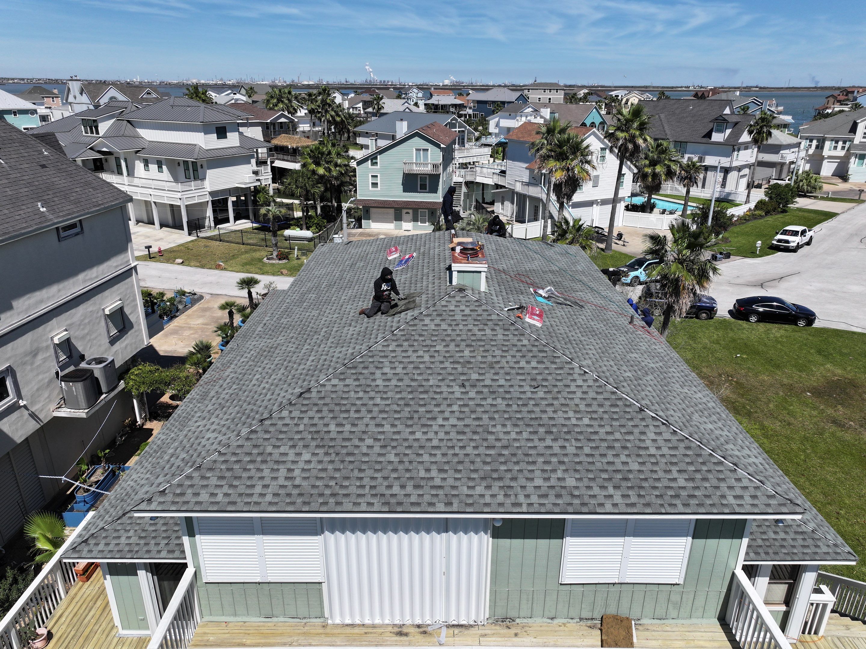 Residential Roof Replacement using GAF HDZ SLATE by Elite Roofing LLC