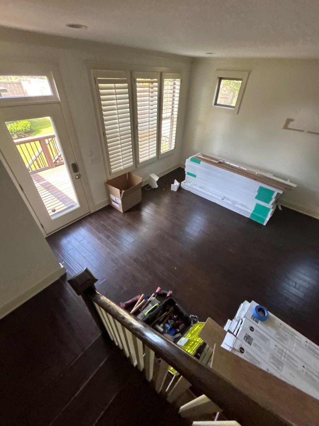 White Oak Hardwood and Checkerboard Tile Installation by Footprints Floors of Nashville