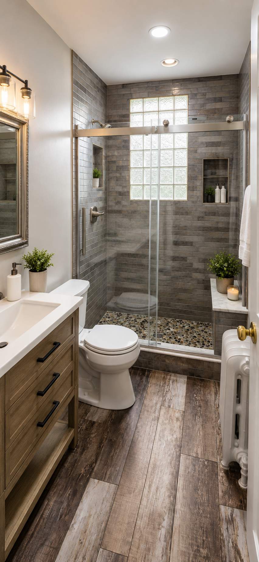Warm Contemporary Full Bathroom Remodel - Gwynn Oak, MD by Remodel Now