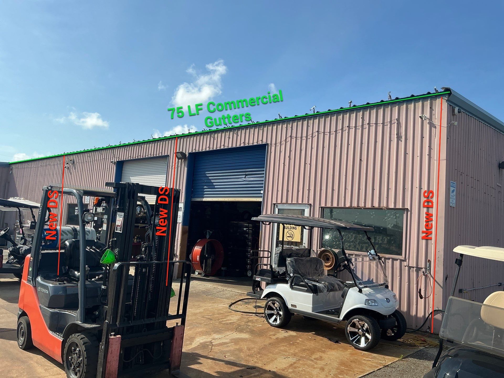 Black Aluminum Gutters with Matching Downspouts in Port Charlotte, FL by Gutter Professors