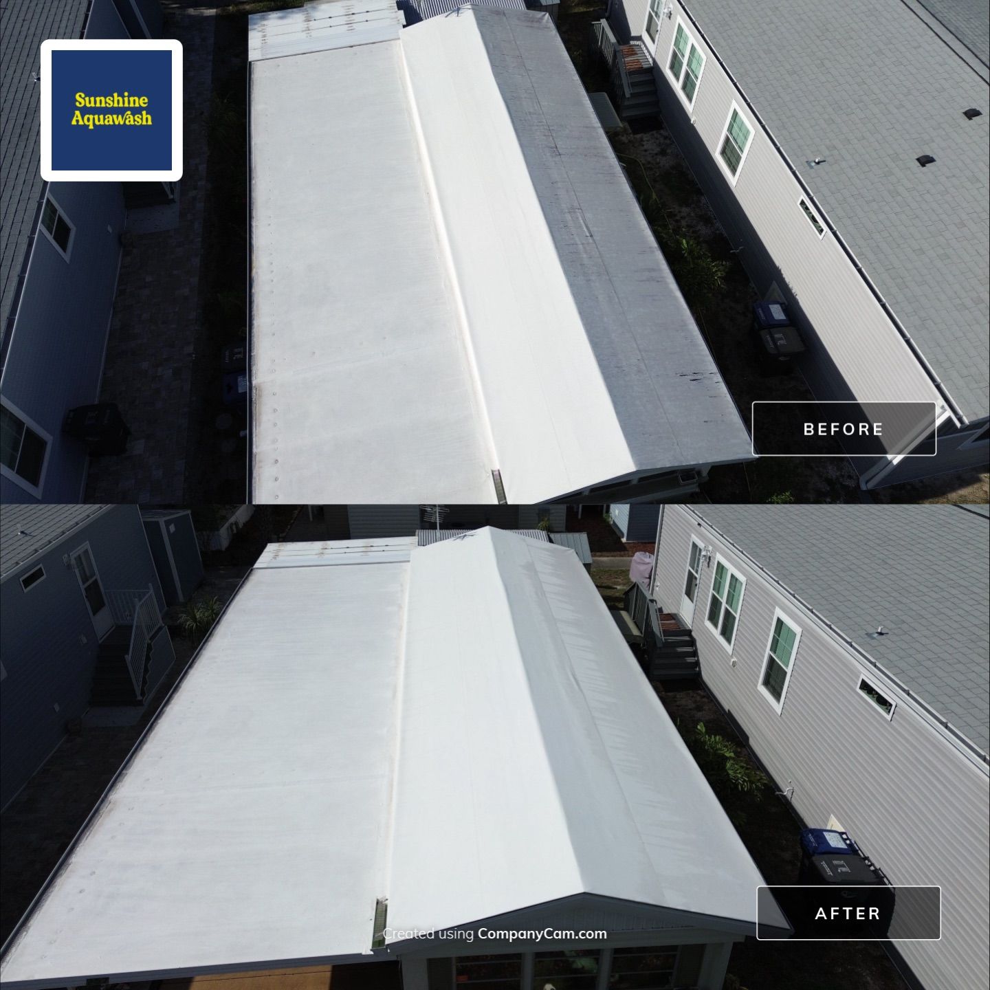 TPO Membrane Roof Cleaning in Fisherman’s Cove RV Resort, Terra Ceia, FL by Sunshine AquaWash