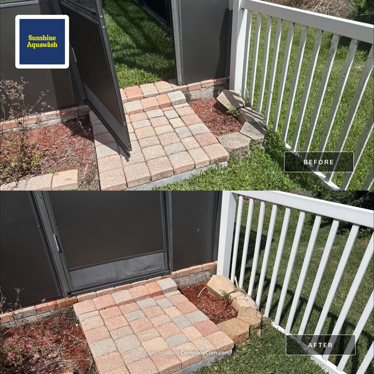 Vinyl Fence & Paver Patio Cleaning β Creekside Oaks, Parrish, FL by Sunshine AquaWash