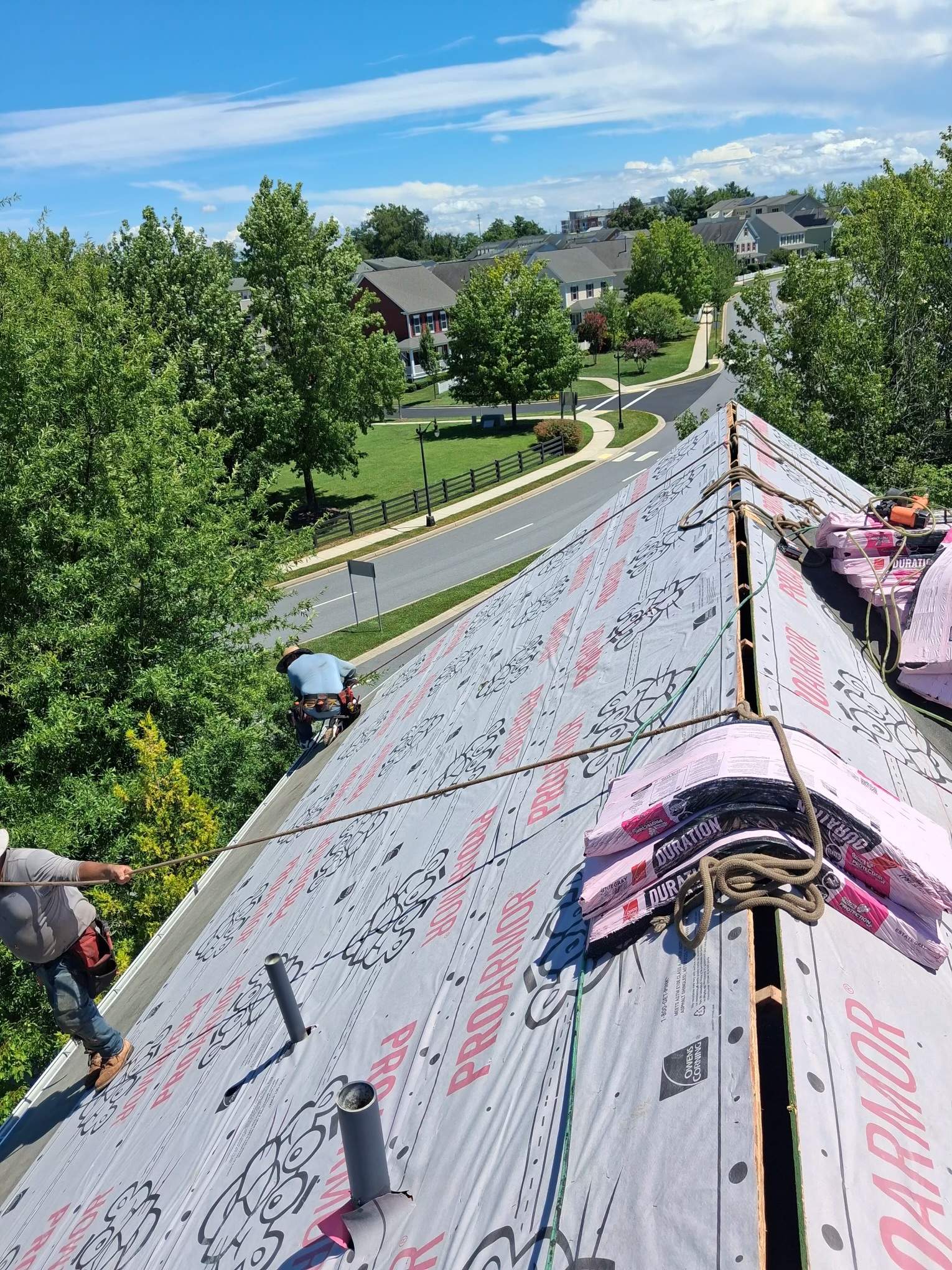 Multi-Story Residential Roof Replacement in Urbana by Frederick Roof Repair