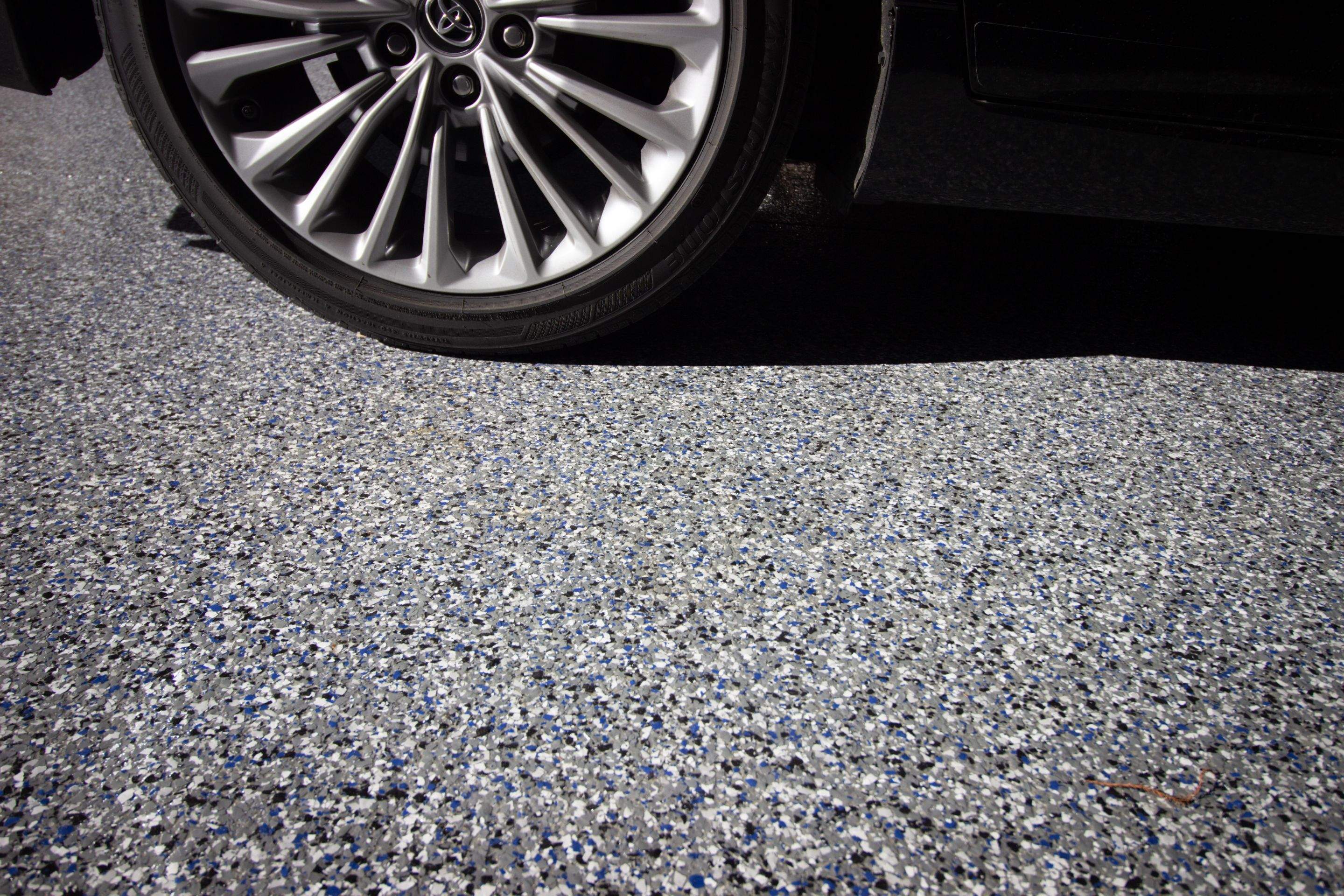 Patio Installation using Galaxy Blue by Your1DayFloor.com