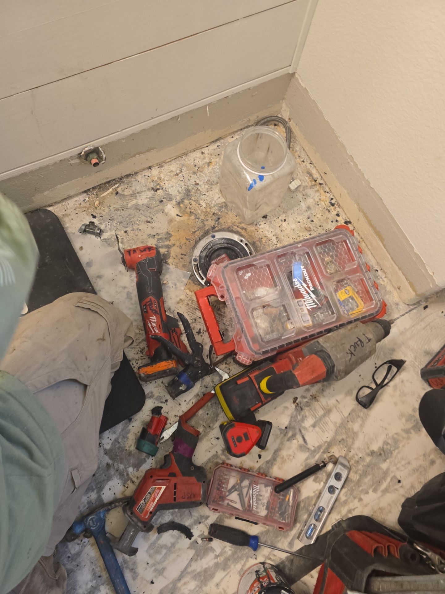 Installed Toilet Trim and Flange. by Us Plumbing