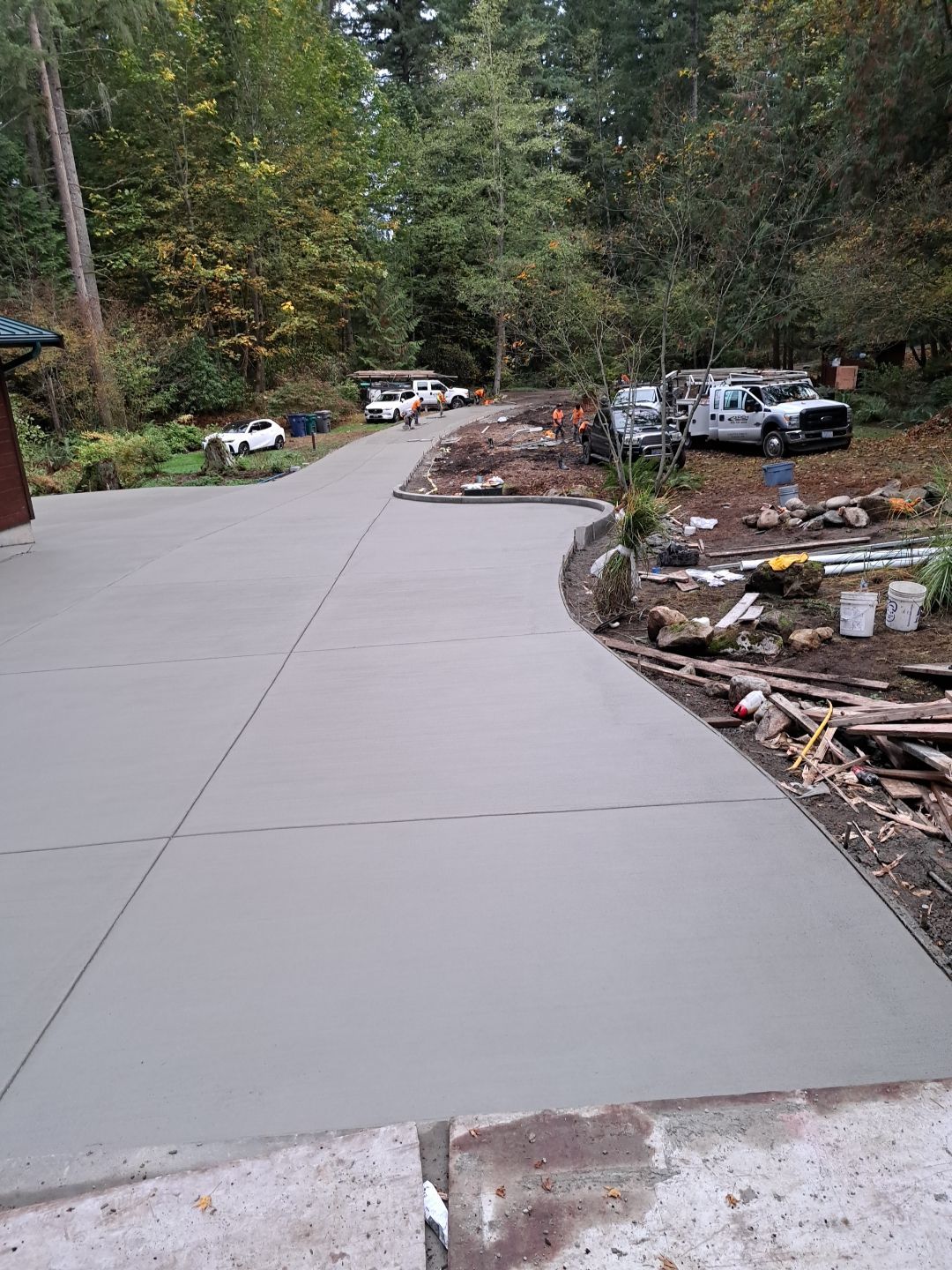 Pia | Custom Concrete Driveway, Walkway & Floating Steps by Jireh Asphalt & Concrete Inc 