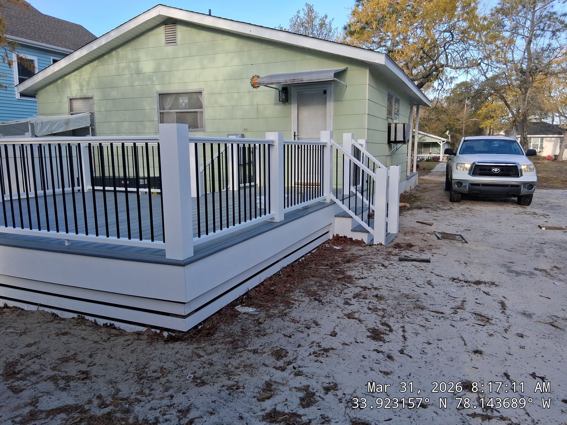Deck Build (Composite / Trex Decking) using Trex Composite Decking in Oak Island, NC by your Trusted Licensed General Contractor by RGR Construction and Roofing, LLC