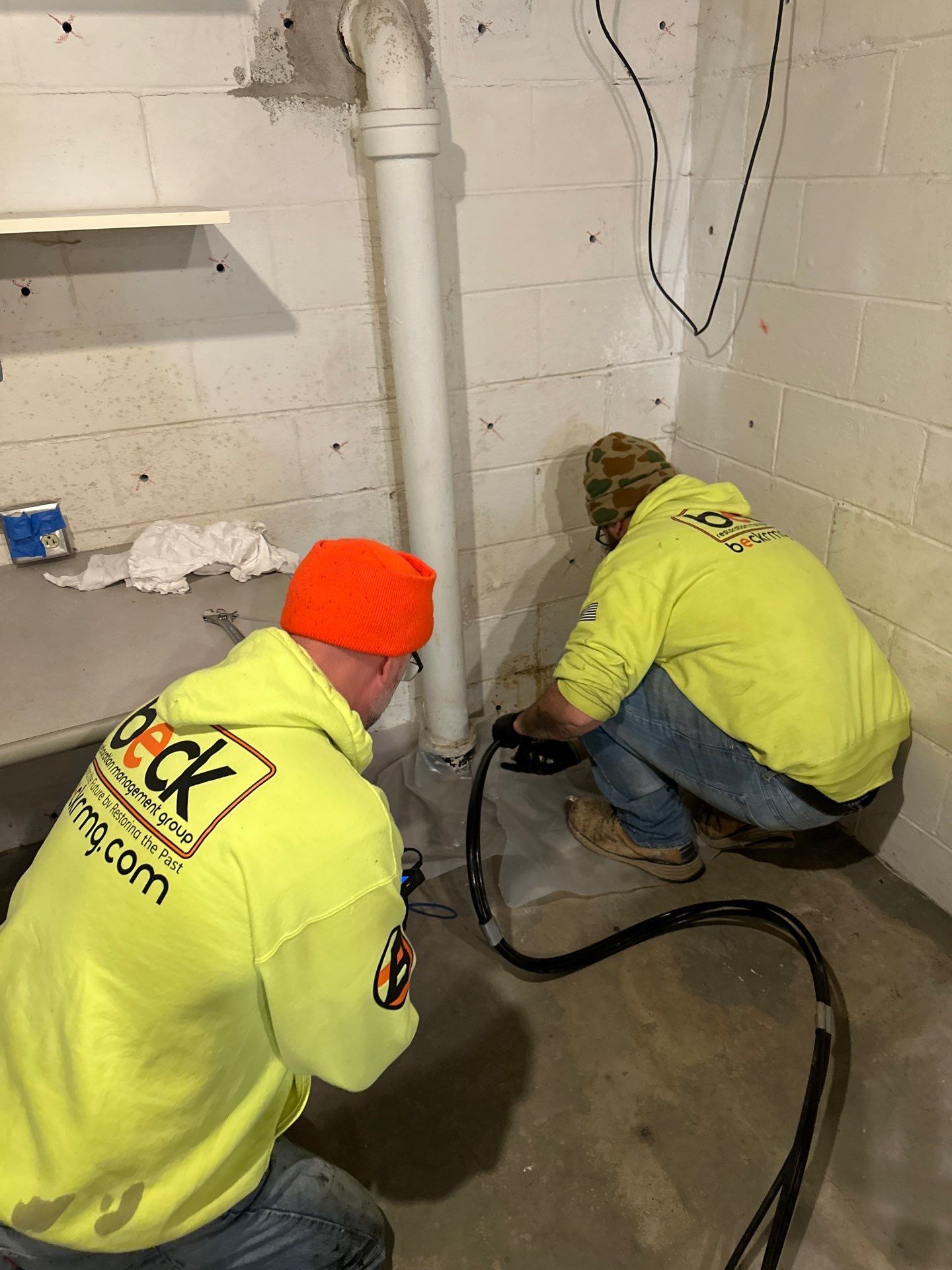 Akron Basement Waterproofing by Beck Restoration Management Group