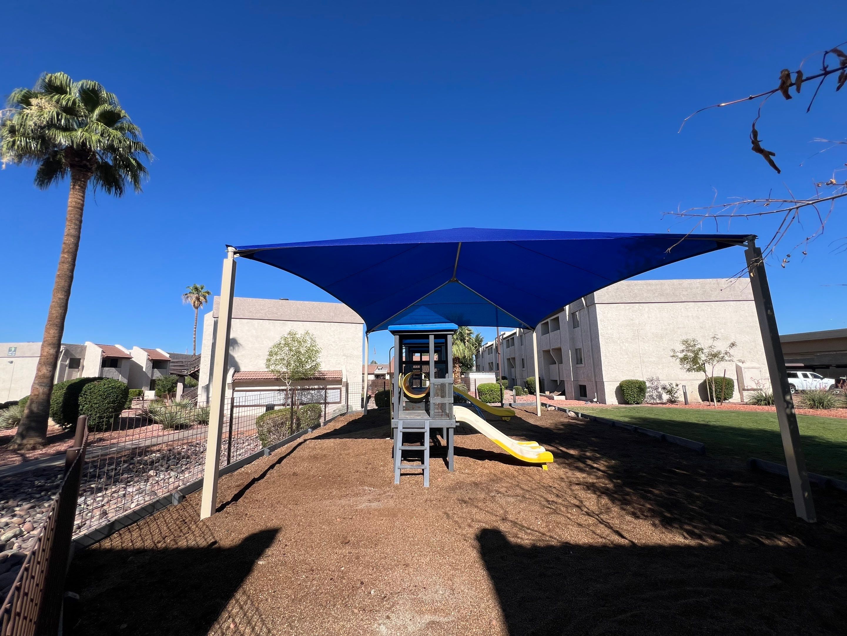 Playground Sun Shade Install by Unified Disaster Resources