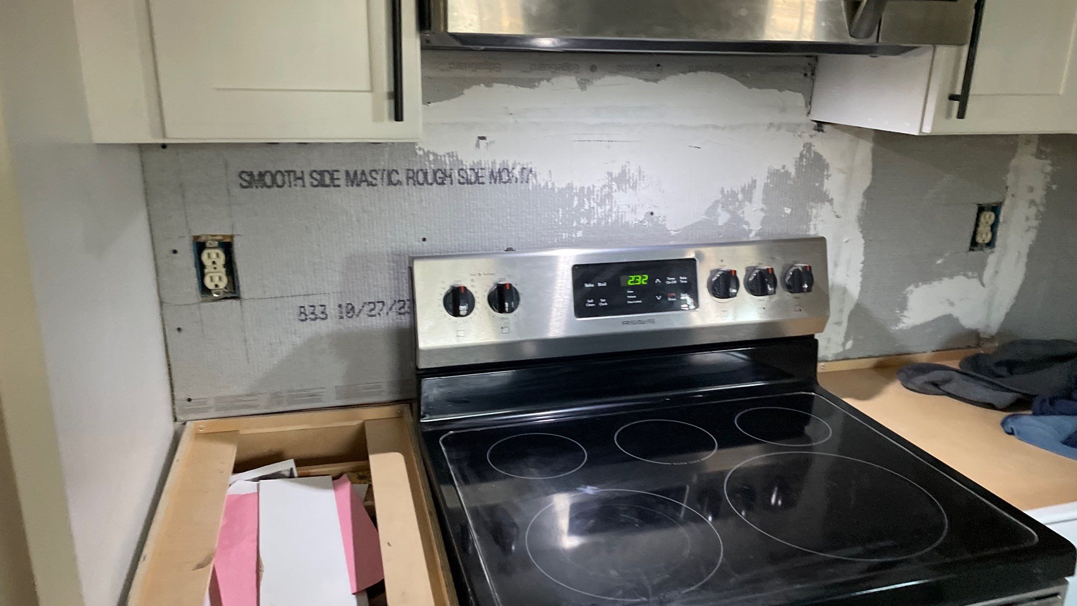 Kitchen Backsplash and Herringbone Tile Floor Remodel by Footprints Floors of Coastal Carolina