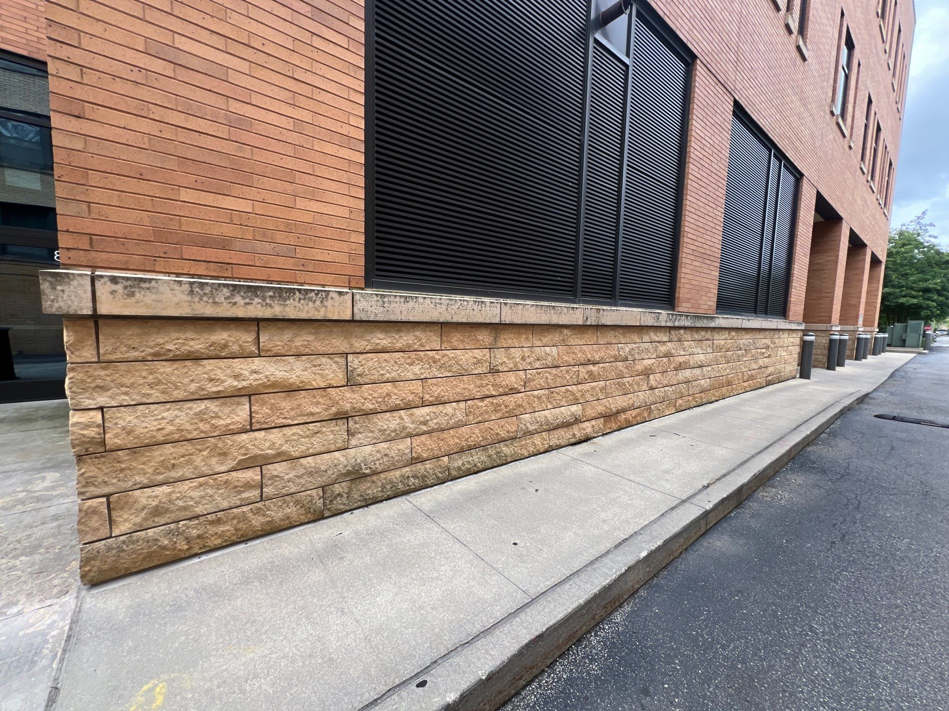 natural stone using Algaecide, soft wash soap by Northern Power Washing LLC.