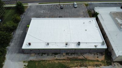 Commercial Roofing Install - SPF Foam & Coatings Restoration System - Color White 