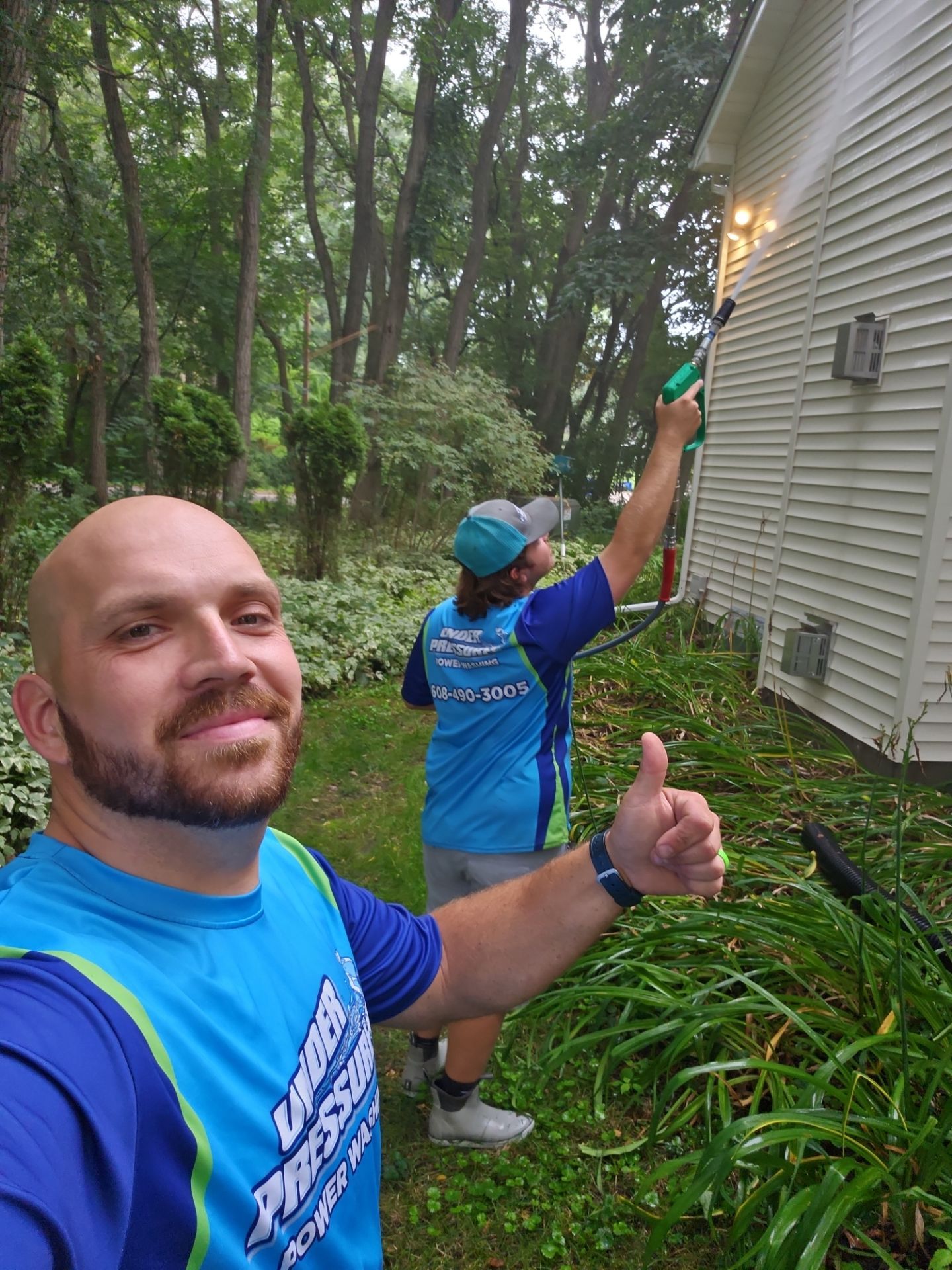 Residential Vinyl Siding Cleaning and Power Washing in Fitchburg by Under Pressure Power Washing