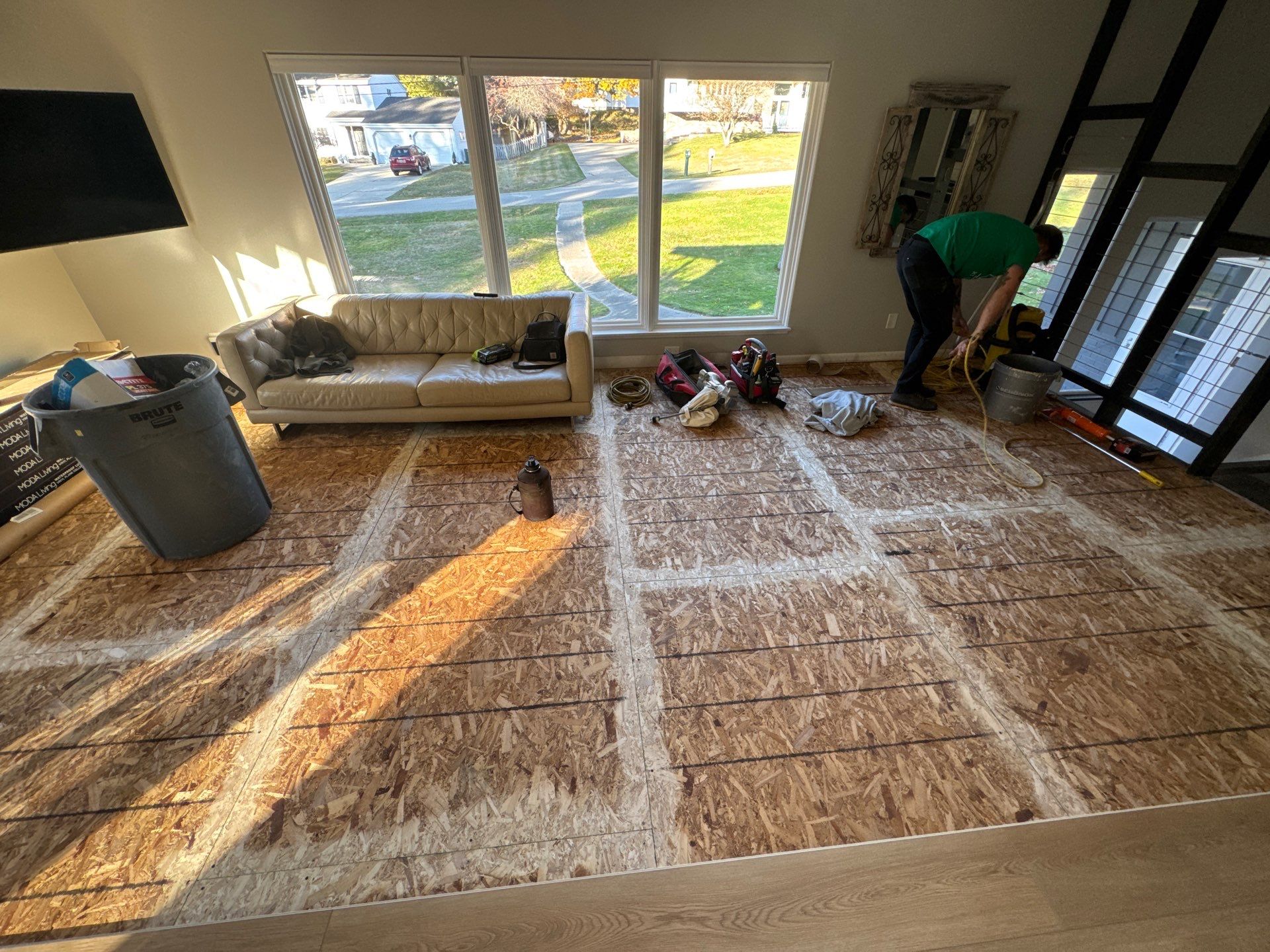 Before & After with Provenza "Road Trip" LVP by RTBaldwin Hardwood Floors