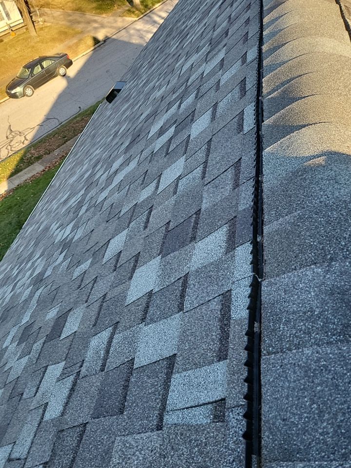 ATLAS PINNACLE COLOR: COASTAL GRANITE DRIP EDGE: BLACK by Eagle Eye Roofing