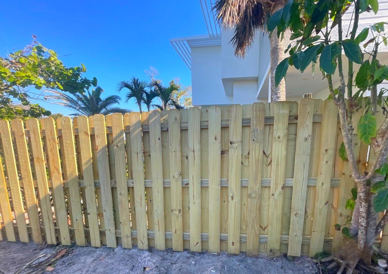 Wood Fence Installation using Shadowbox Wood Fence by Asap fence and gates, LLC